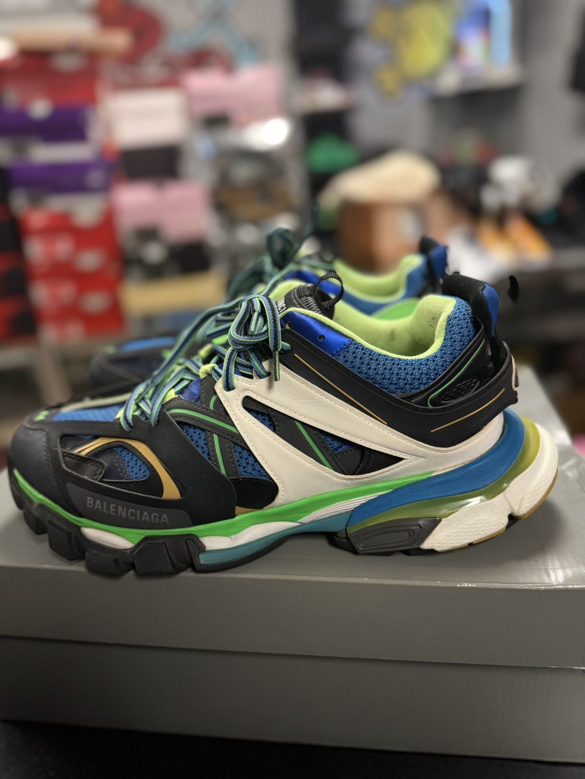 Balenciaga Balenciaga Track Green Blue Size 11US/44EU/10UK Size US 11 / EU 44 - 4 Thumbnail