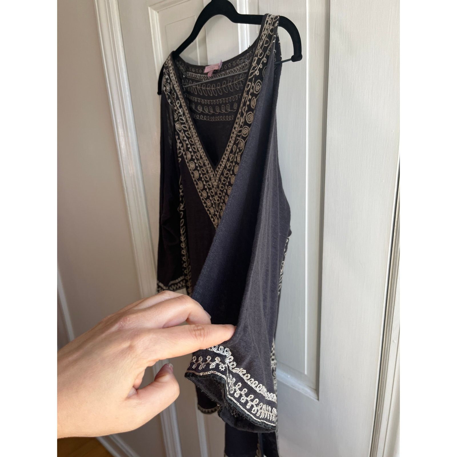 Calypso St Barth Calypso St. Barth Linen Grey Tunic Dress - Med - Boho Resort Size M / US 6-8 / IT 42-44 - 2 Thumbnail
