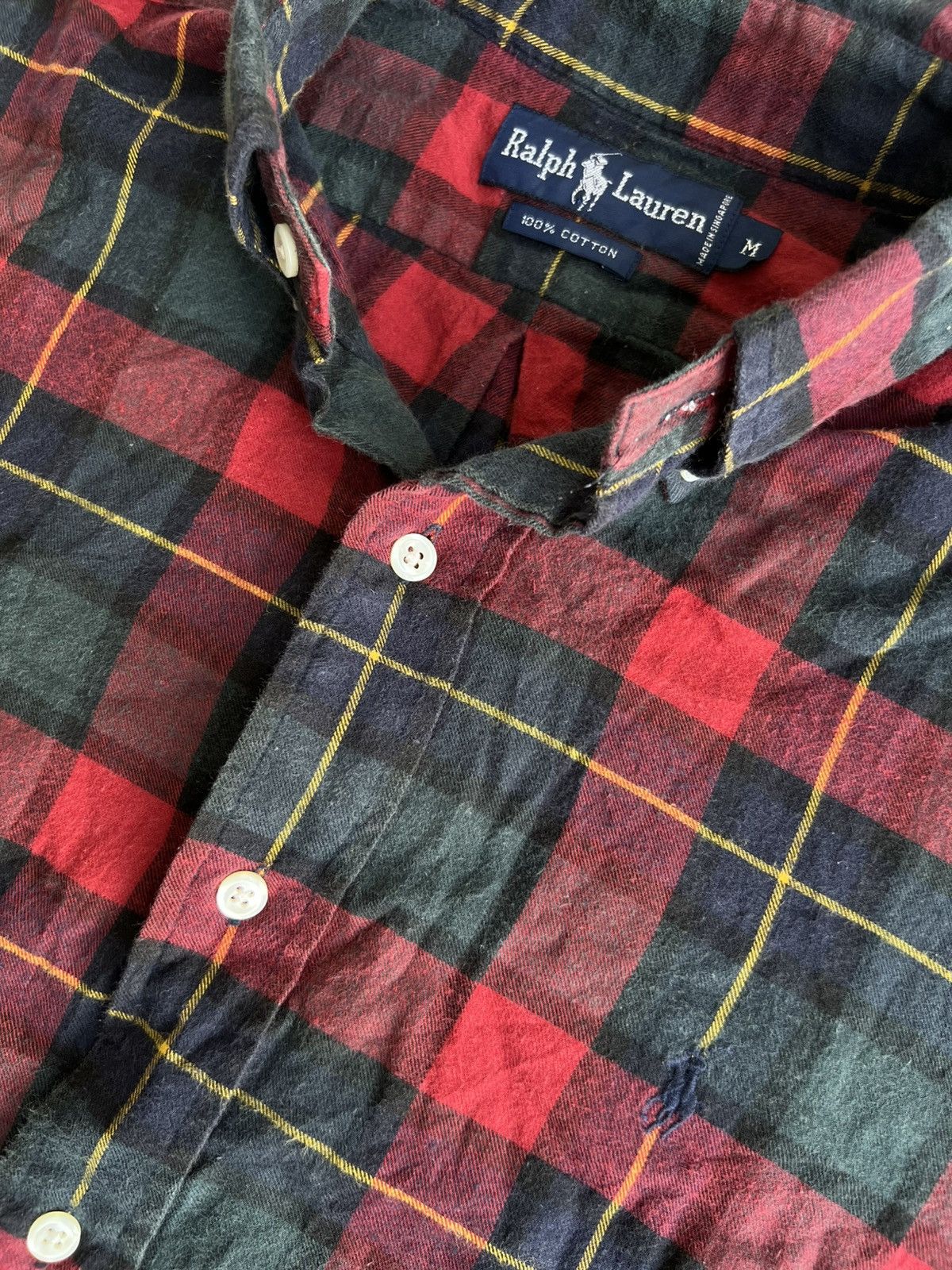 Polo Ralph Lauren Vintage Polo Ralph Lauren Buffalo Plaid Oxford Shirt Jacket Size US L / EU 52-54 / 3 - 1 Thumbnail