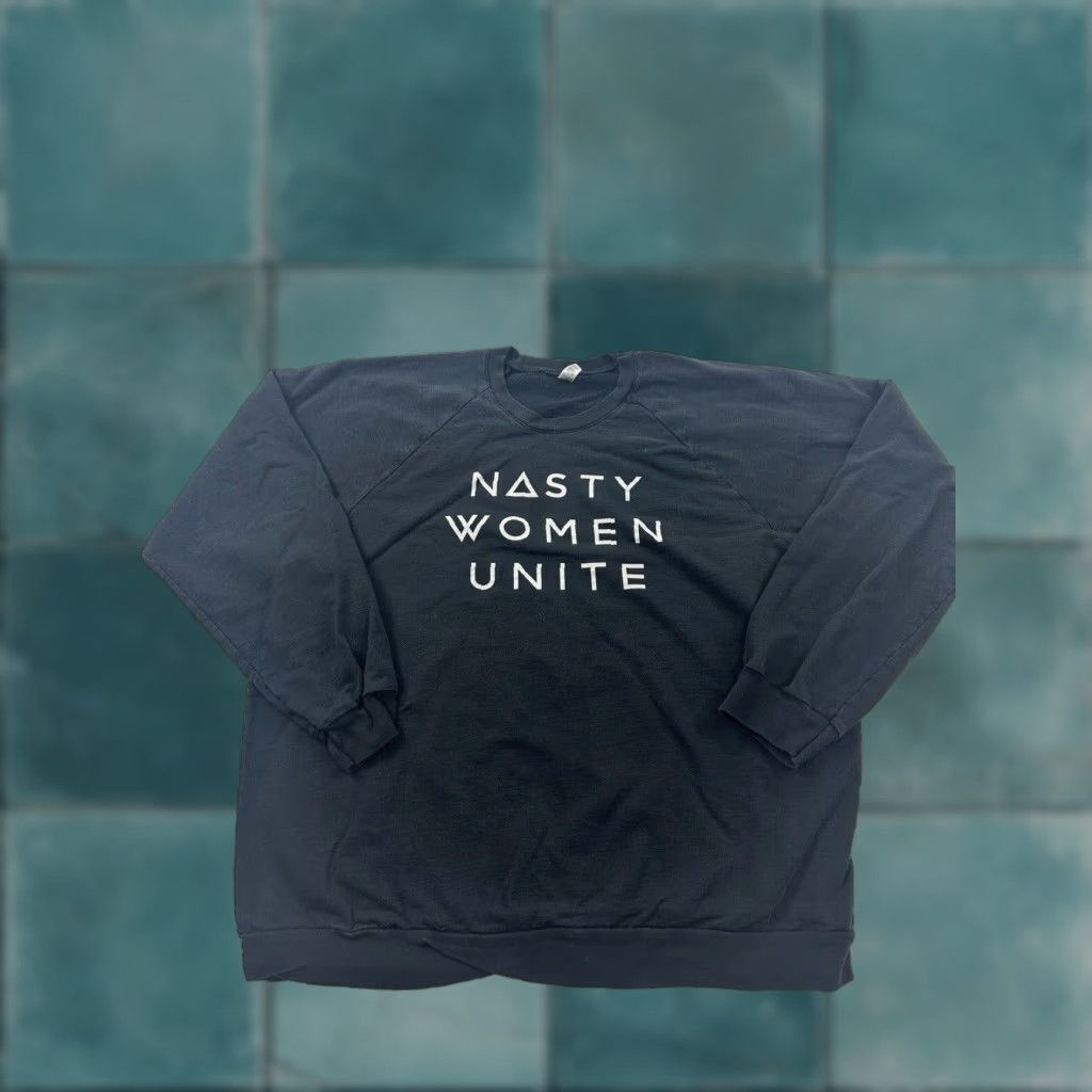 American Apparel Nasty Women Unite Sweatshirt Womens 2XL Black Crew Neck Pullover Ladies Size XXL / US 16-18 / IT 52-54 - 1 Thumbnail