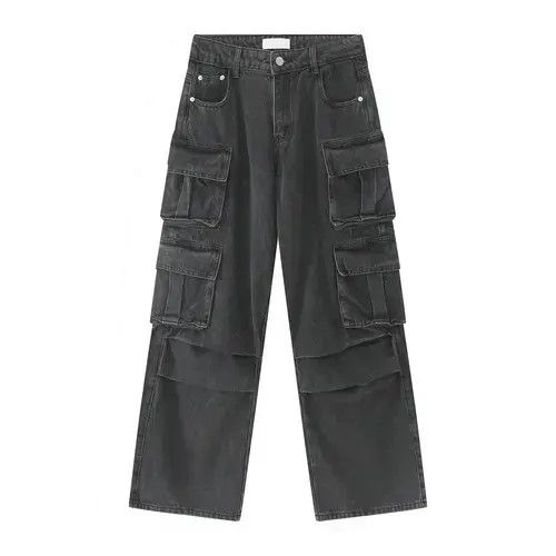 Jean hiphop distressed fade pleated cargo jeans Size US 30 / EU 46 - 6 Thumbnail