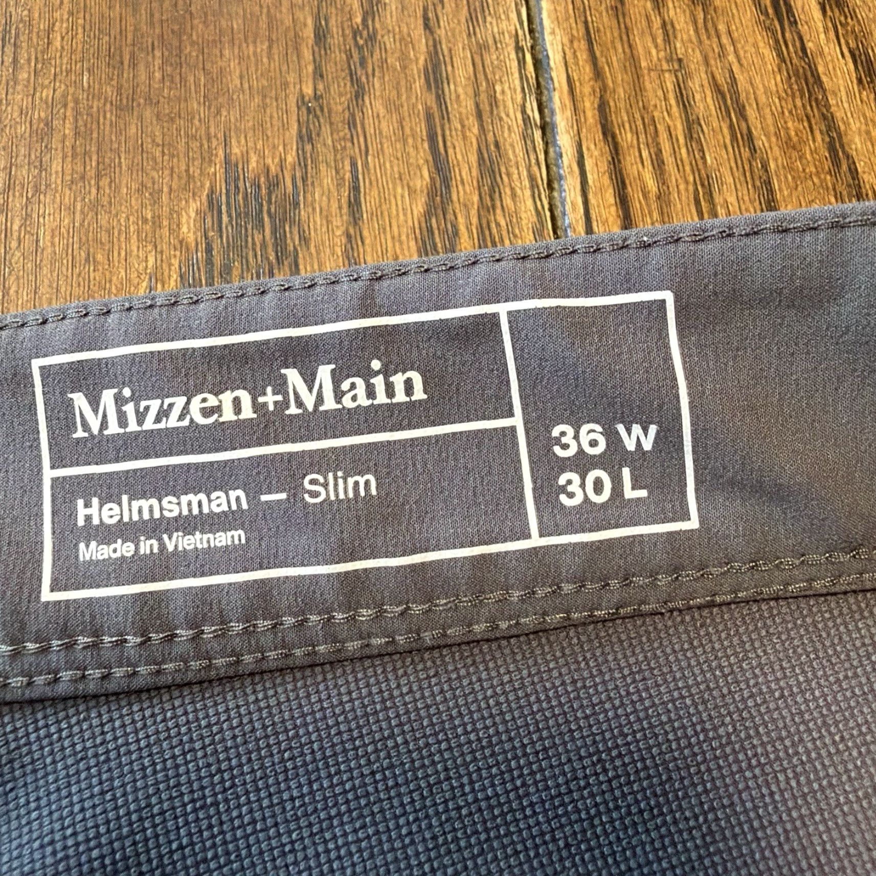 Mizzen+Main Mizzen+Main Helmsman Pants Men 36x30 Gray 5 Pocket Slim Performance Trousers Size US 36 / EU 52 - 5 Thumbnail