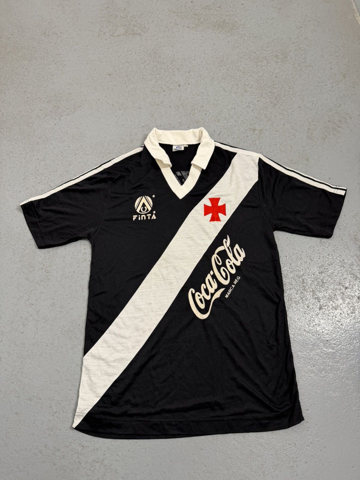 Vintage Vintage 1989 Vasco Da Gama Finta 7 Marca Reg CocaCola Jersey Size US S / EU 44-46 / 1 - 6 Thumbnail