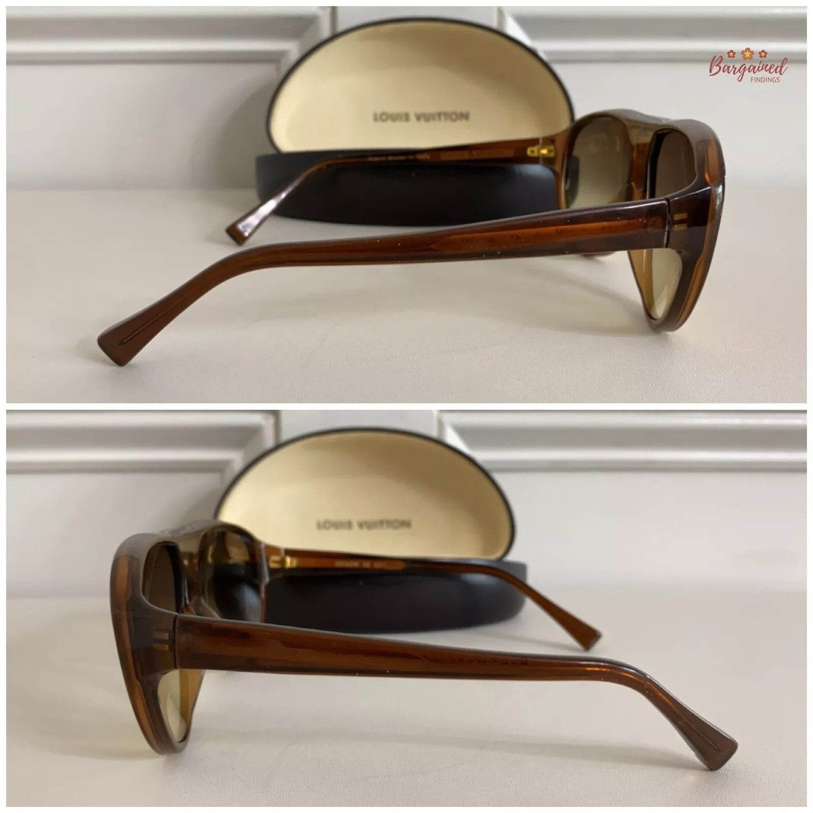 Louis Vuitton LOUIS VUITTON Glitter Acetate Illusion Monogram Sunglasses Size ONE SIZE - 7 Thumbnail