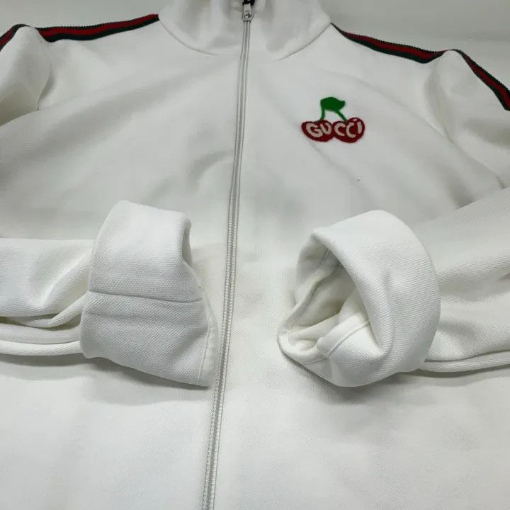 Gucci Gucci Women's Knitted Zip Jacket in White-2507 Size M / US 6-8 / IT 42-44 - 4 Thumbnail