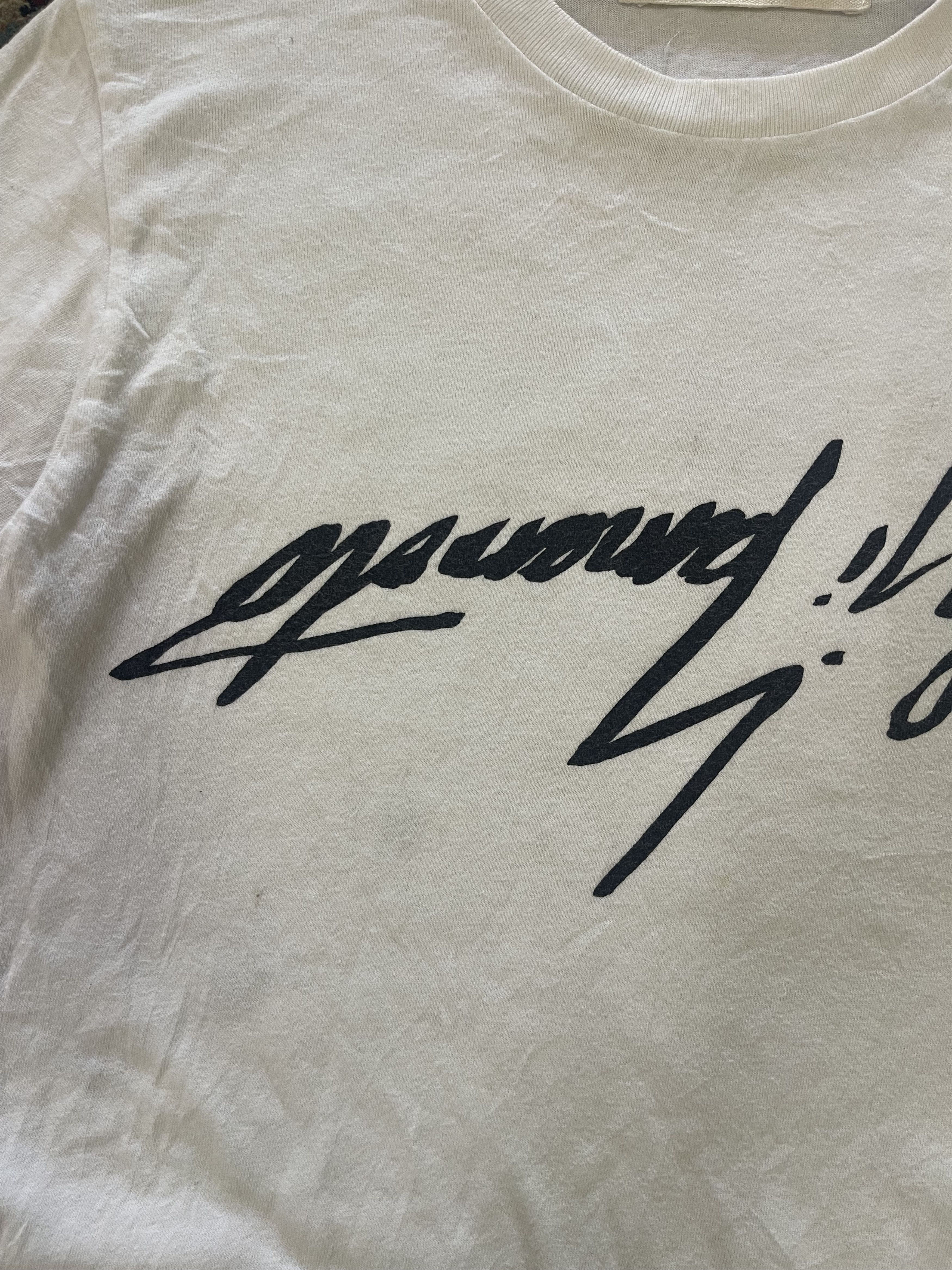 Ground Y Yohji Yamamoto Flip Wording Font White t-shirt size M Size US M / EU 48-50 / 2 - 4 Thumbnail
