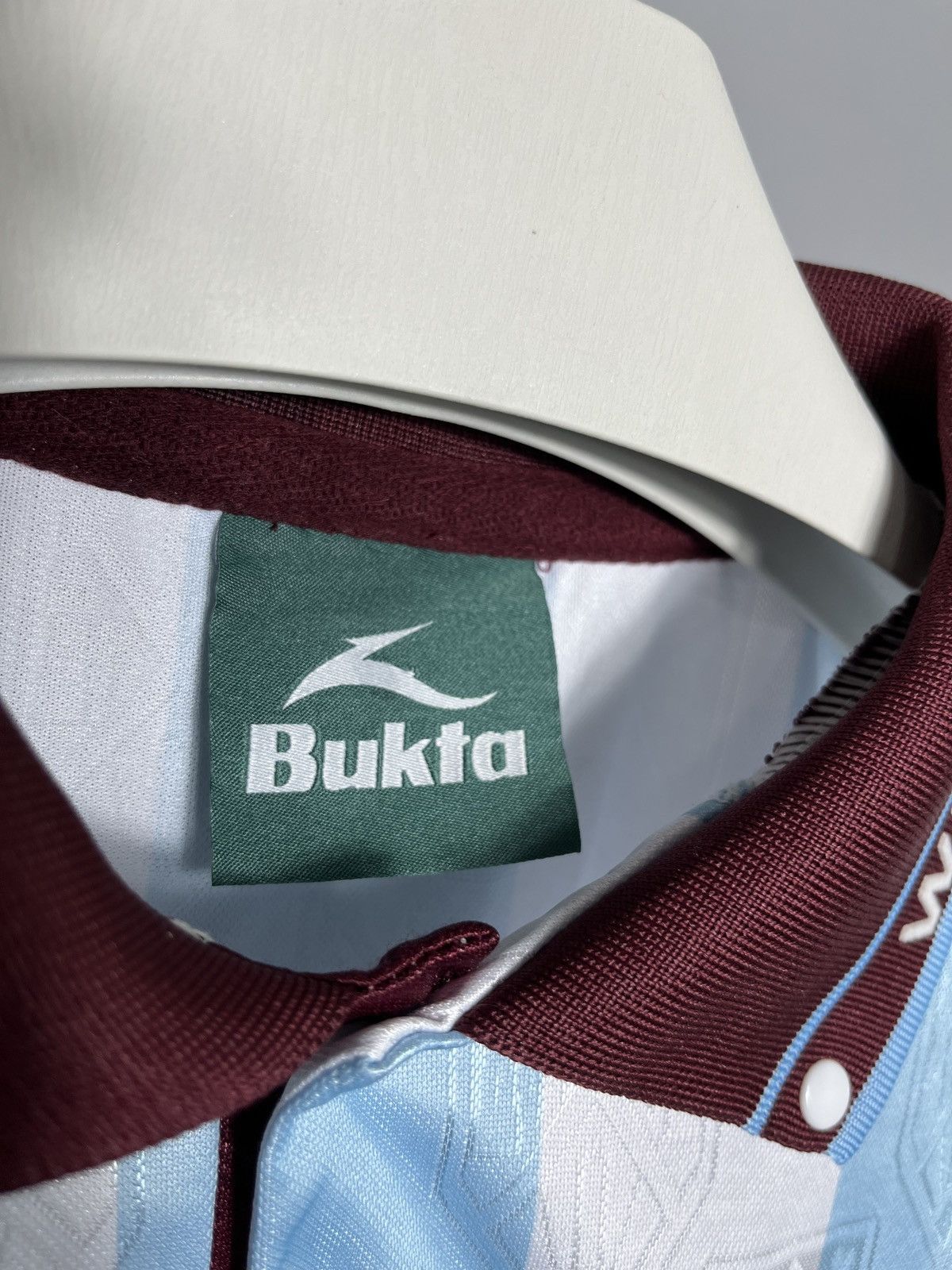Vintage Bukta West Ham 1992 Away Retro Remake Jersey Score Draw Size US M / EU 48-50 / 2 - 5 Thumbnail