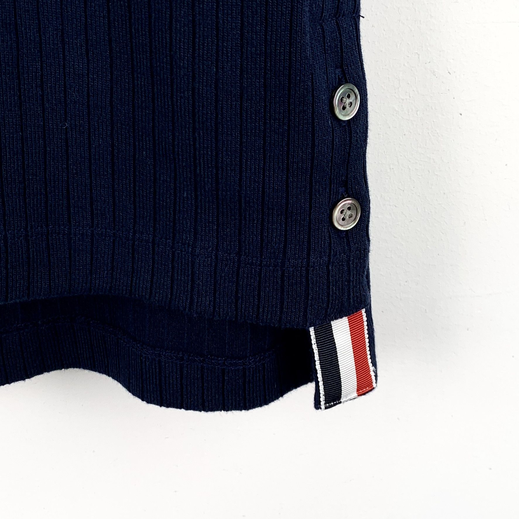 Thom Browne Thom Browne Four-Bar Polo Navy (1) Size US S / EU 44-46 / 1 - 4 Thumbnail