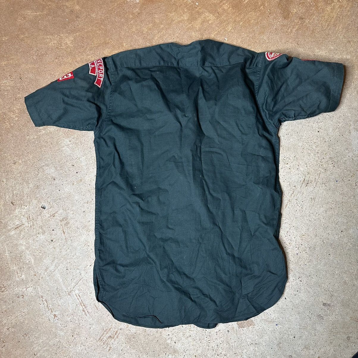 Vintage 1950s Boy Scouts Button Up Shirt Size L / US 10 / IT 46 - 2 Thumbnail