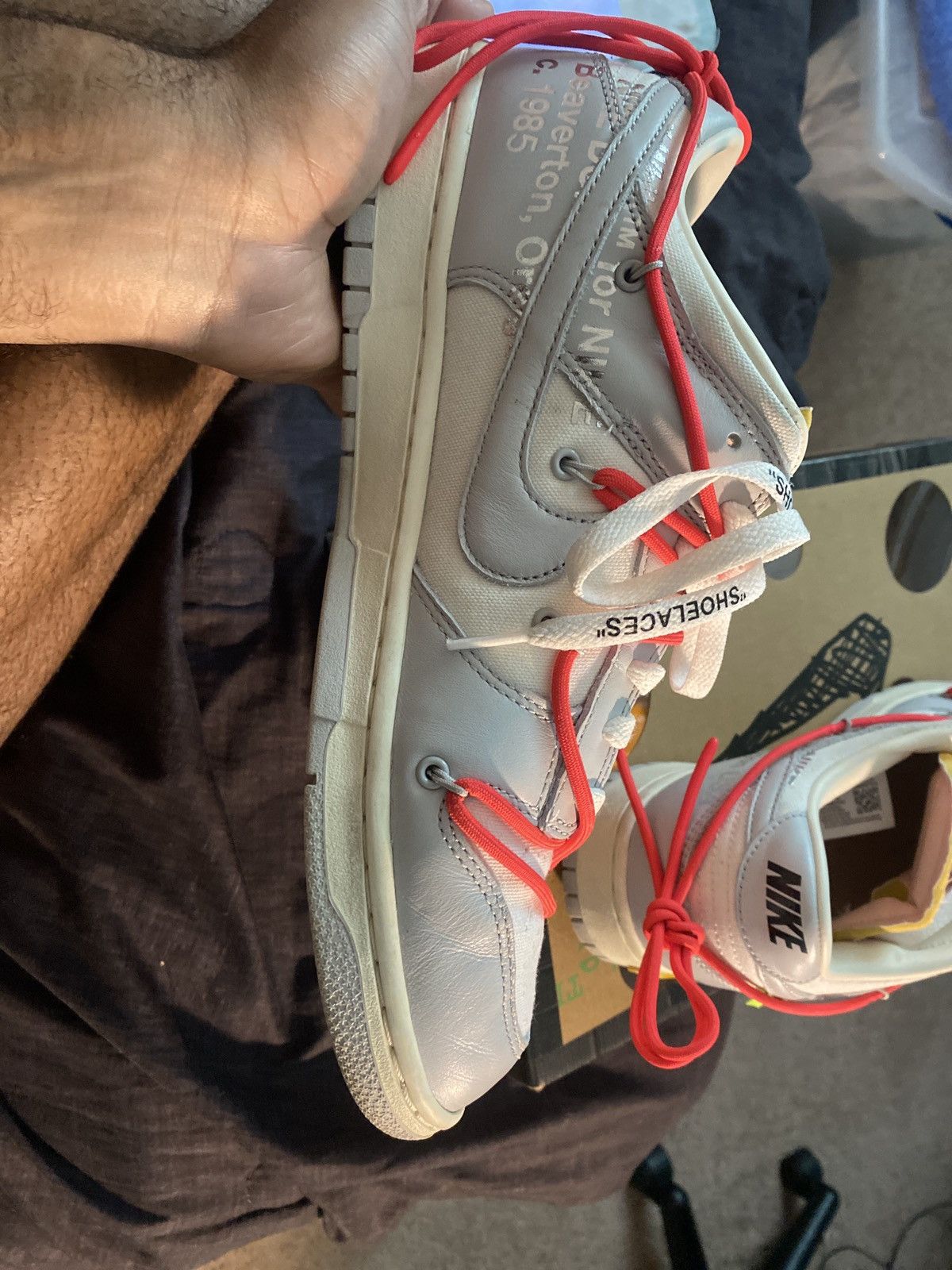 Off-White Nike x off white dunk low lot 6 Size US 12 / EU 45 - 4 Thumbnail