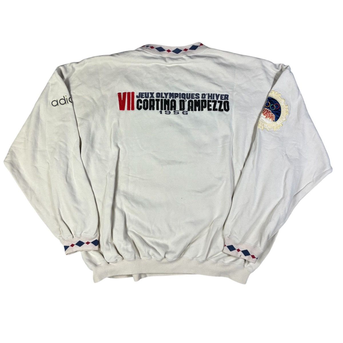 Adidas Mens Vintage Adidas Olympic Cortina D'Ampezzo Sweatshirt Size US XL / EU 56 / 4 - 2 Thumbnail