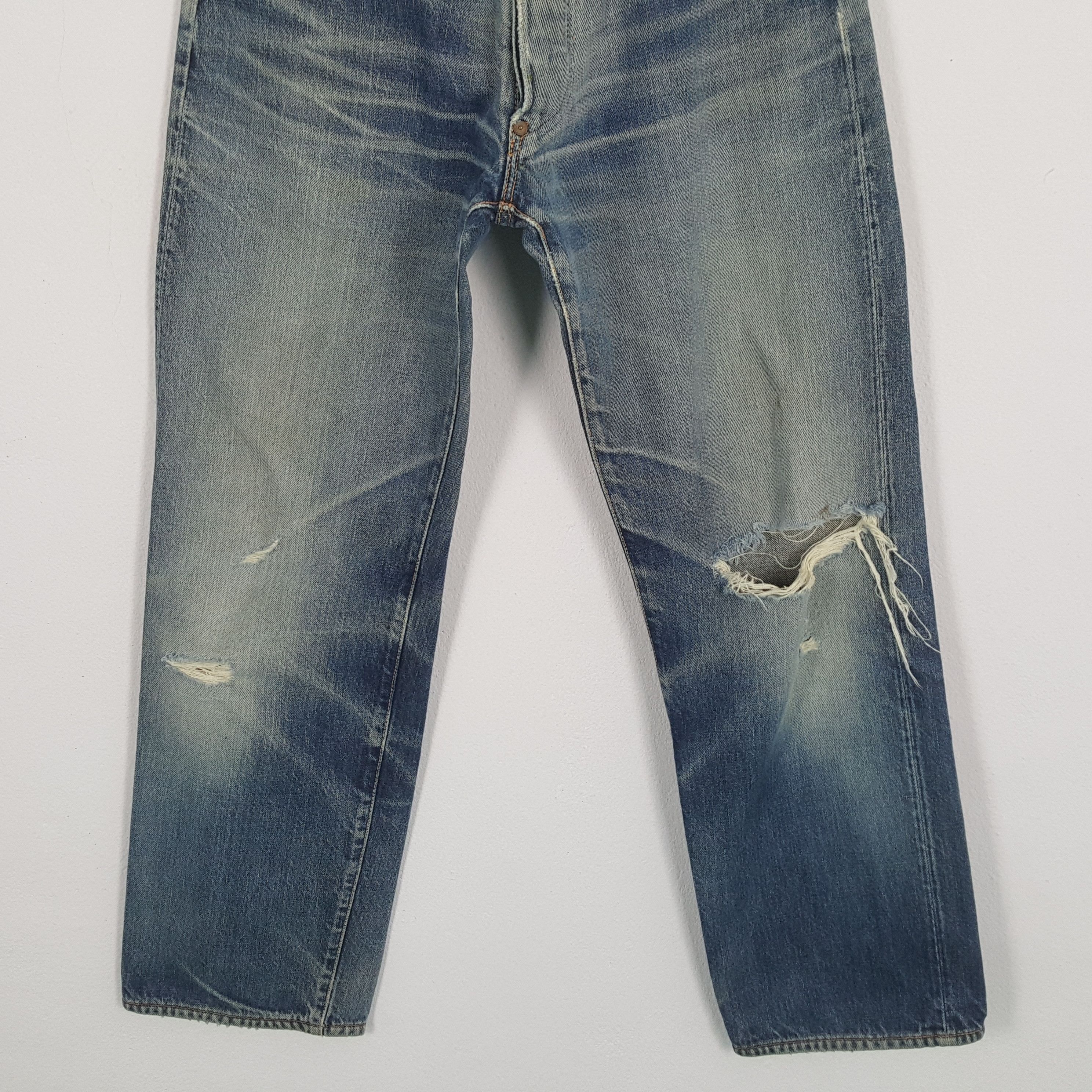Evisu × Japanese Brand × Vintage Vintage EVISU Japanese Brand Daicock Custom Distressed Jeans Size US 27 - 6 Thumbnail