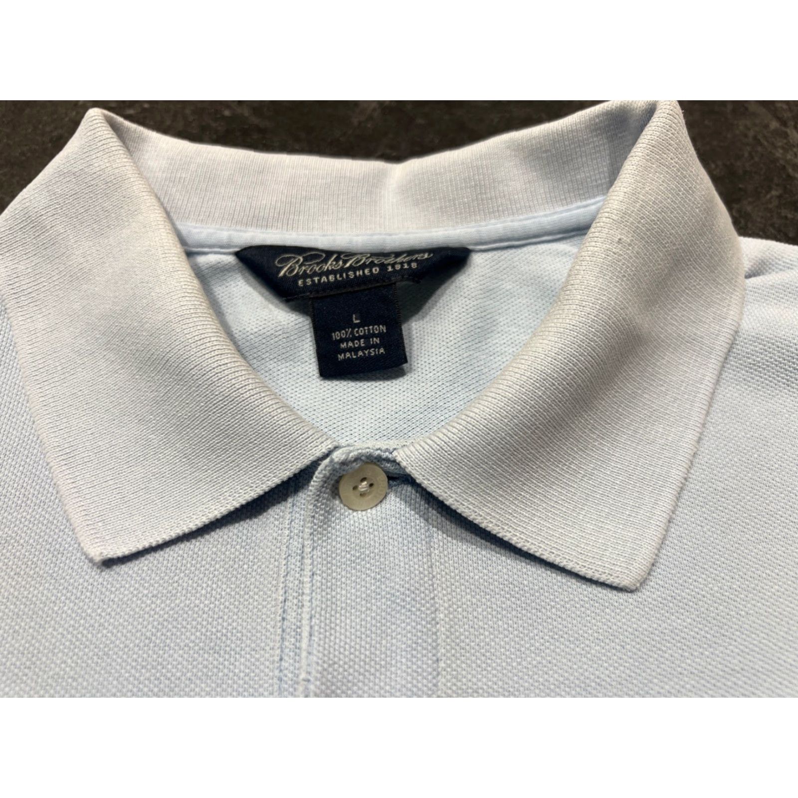 Brooks Brothers BROOKS BROTHERS 1818 Polo Shirt Striped Short Sleeve Light Blue L Mens Size L Blue 1818 Performance Original Fit Size US L / EU 52-54 / 3 - 4 Thumbnail