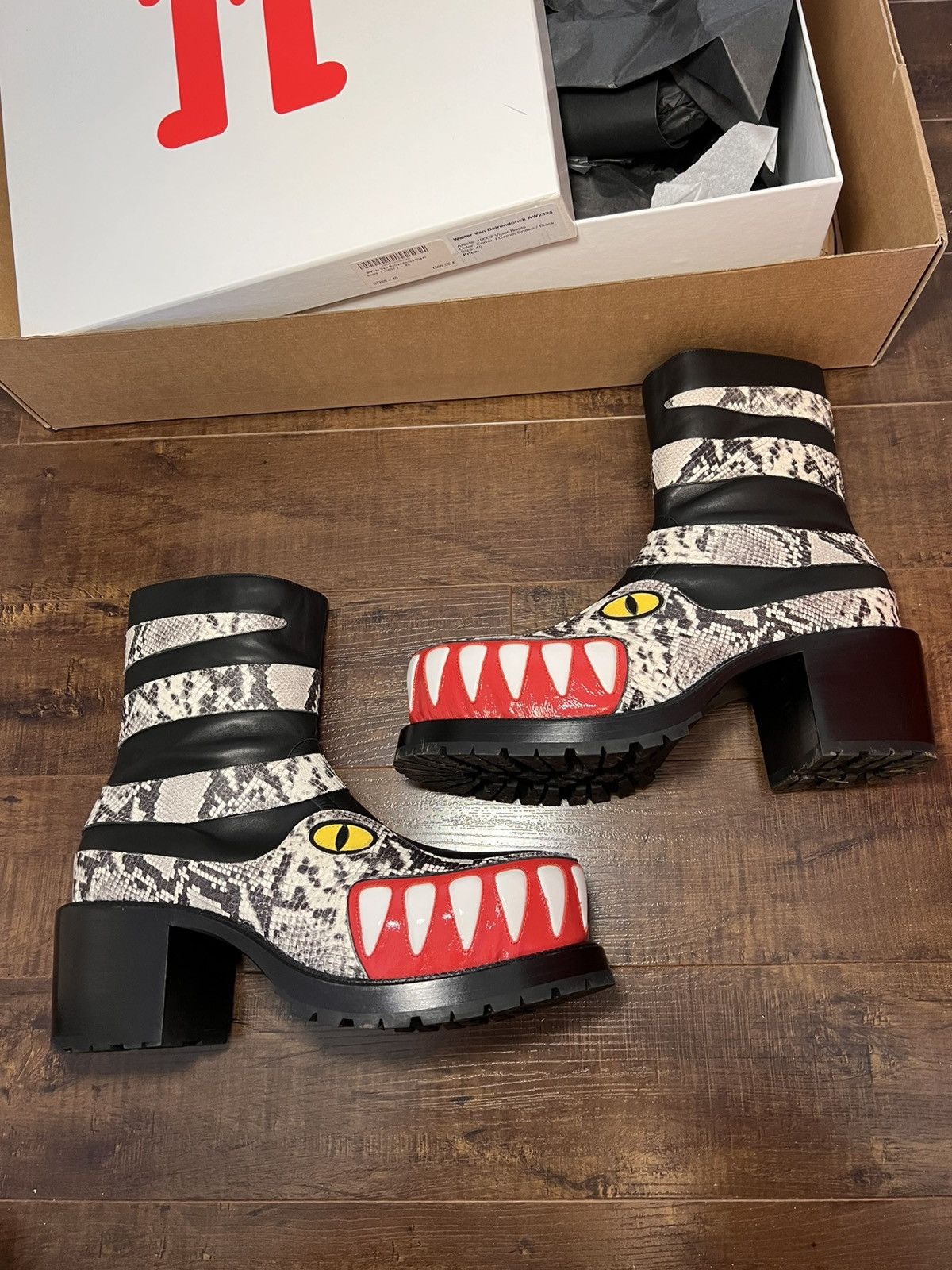 Walter Van Beirendonck Walter Van Beirendonck FW23 Viper Heel Boots Size US 12 / EU 45 - 2 Thumbnail