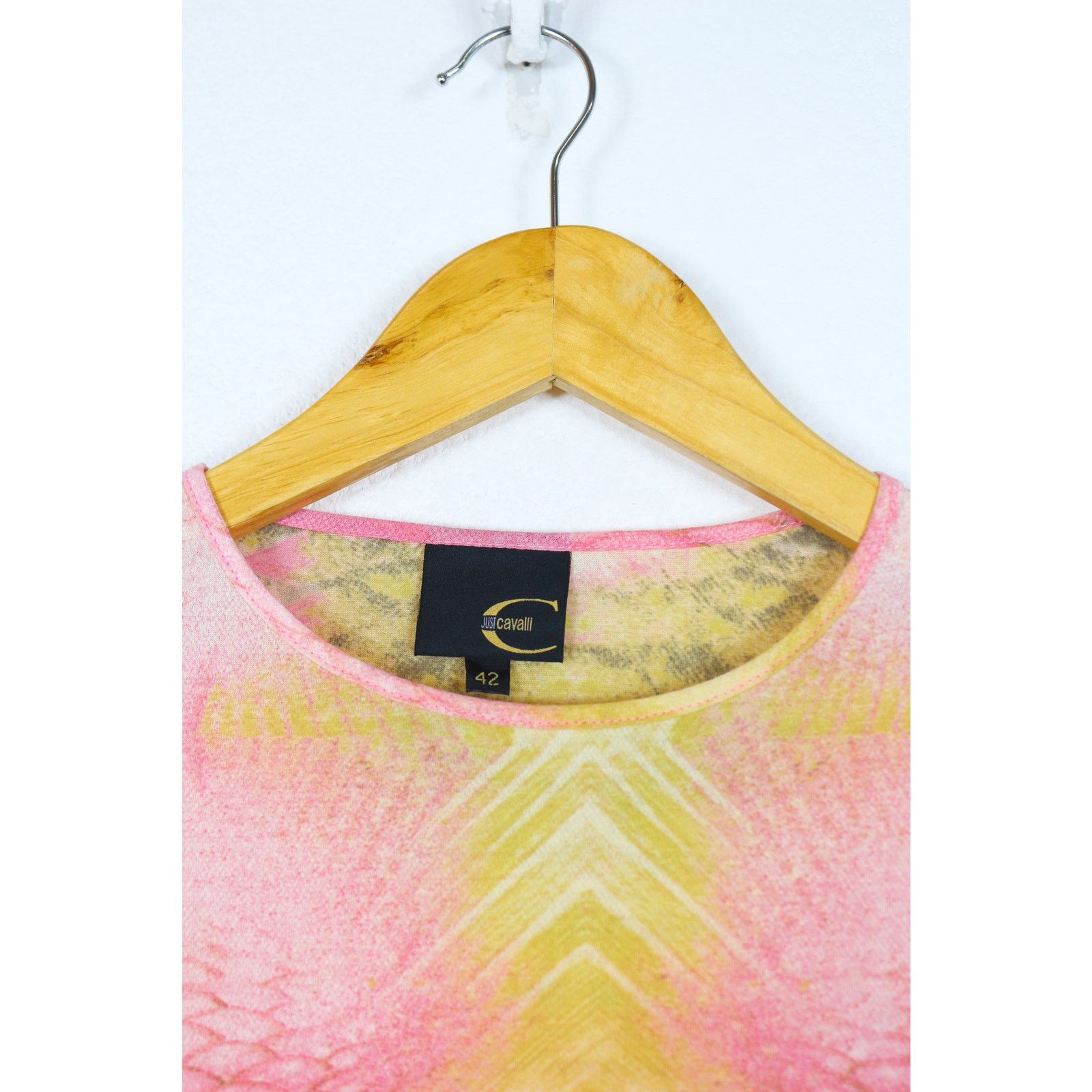Just Cavalli Just Cavalli Y2K Mesh Abstract Printed Long Sleeve Top Tee Size M / US 6-8 / IT 42-44 - 3 Thumbnail