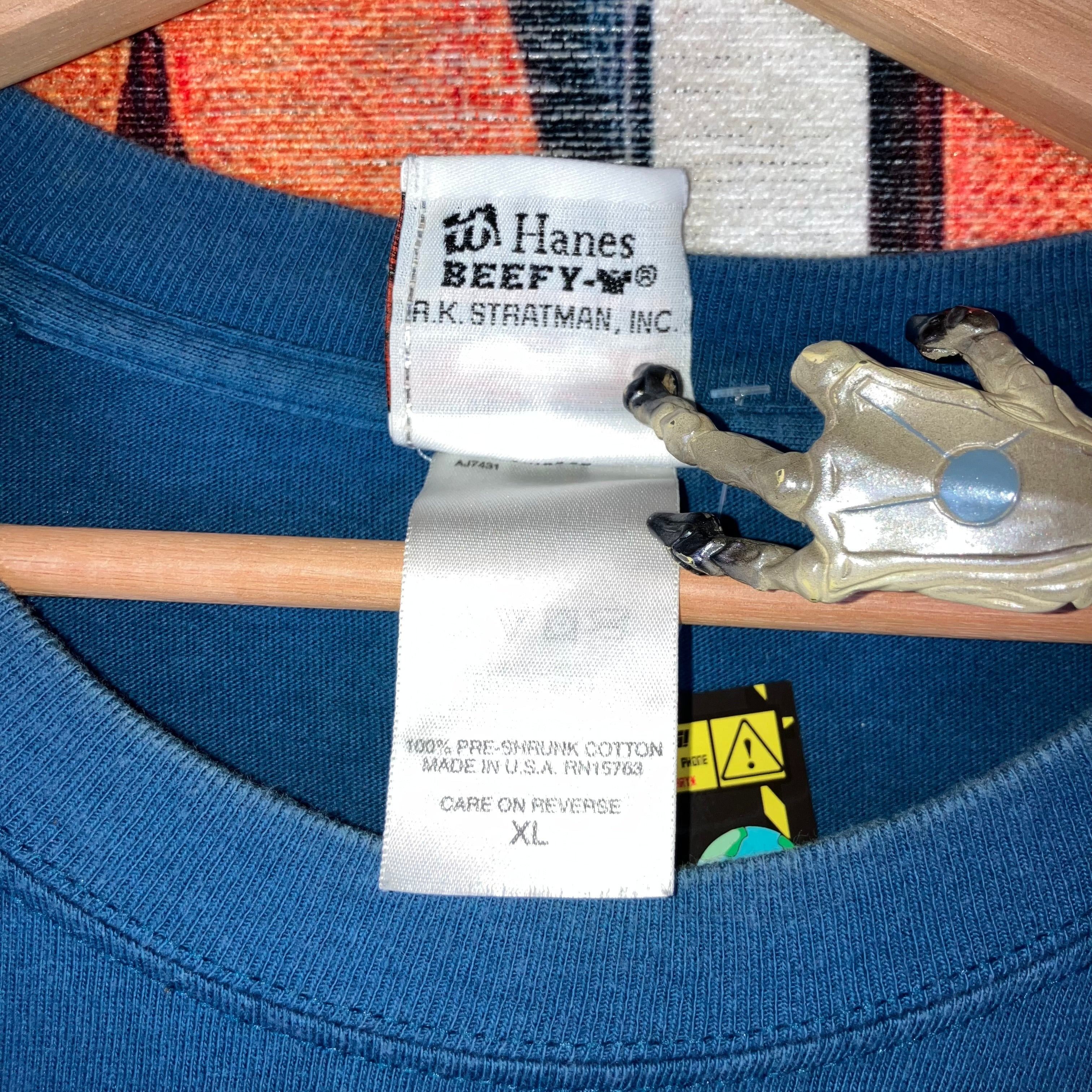Harley Davidson × Vintage Vintage Y2K 2005 Harley Davidson Singapore Blue Flame Tee Si Size US XL / EU 56 / 4 - 4 Thumbnail