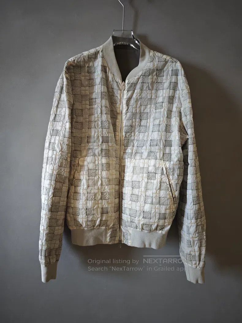 Hermes Hermes Bubble Check Nylon Mixed Rib Collar Double-Sided Gr Size US M / EU 48-50 / 2 - 1 Thumbnail