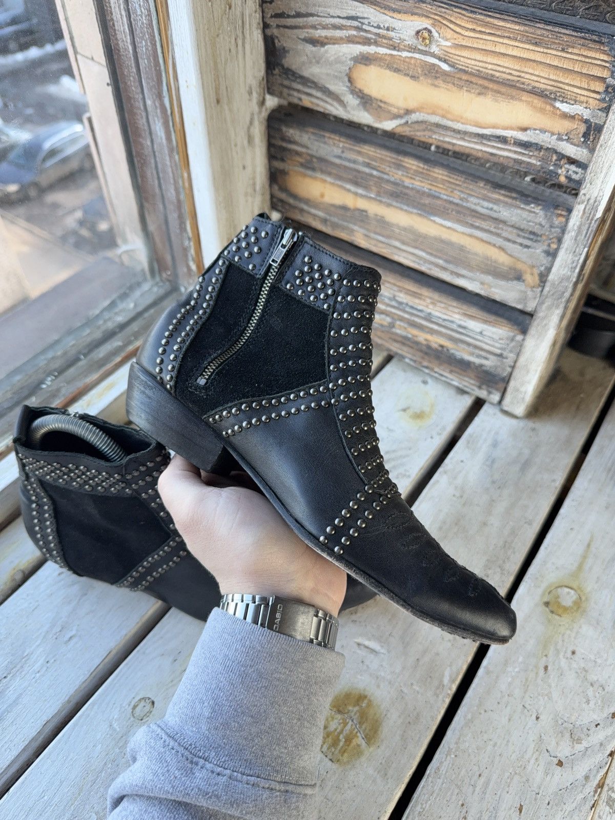 Anine Bing Anine Bing 00s Studded Western Leather Boots Made USA Size US 6.5 / IT 36.5 - 10 Thumbnail