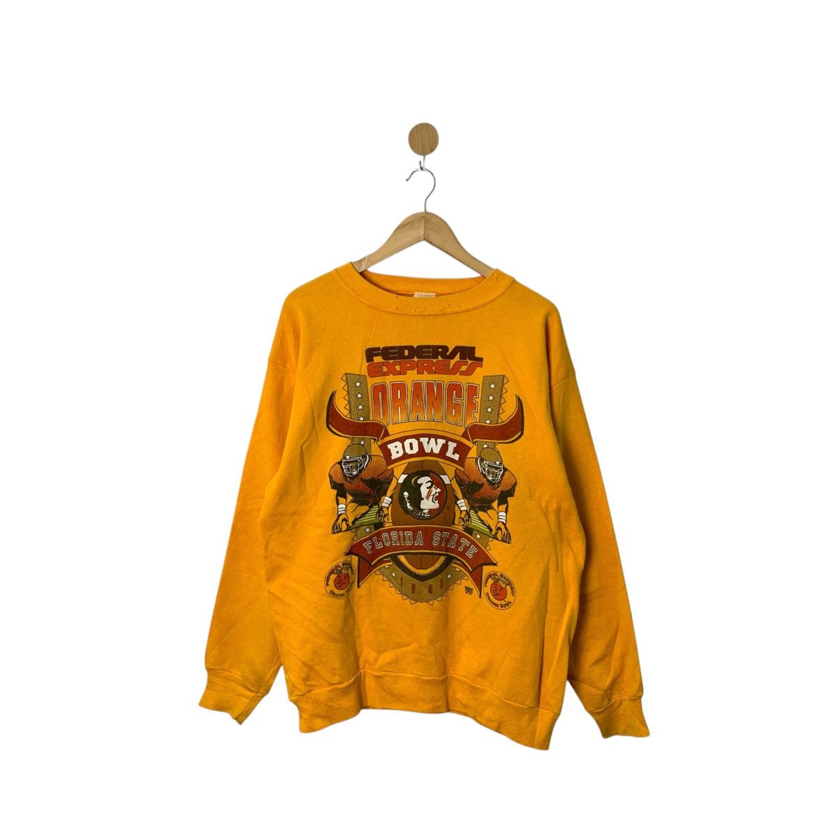 Vintage Vintage Federal Express Orange Bowl Sweatshirt Size US XL / EU 56 / 4 - 1 Thumbnail