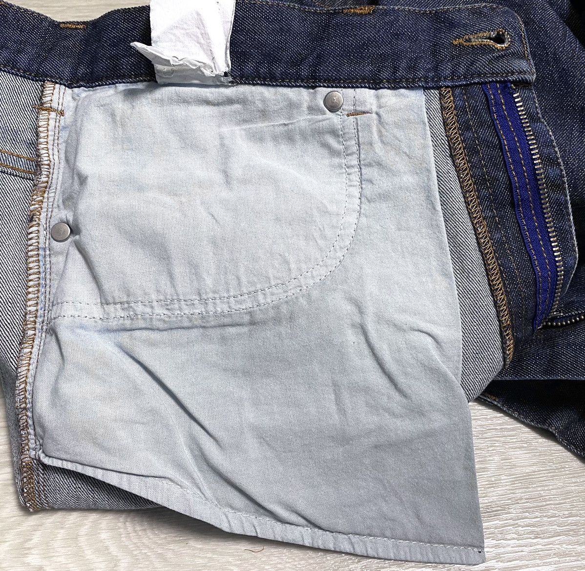 Versace Vintage Gianni Versace Sport Straight Cotton Navy Jean Denim Size US 34 / EU 50 - 18 Thumbnail