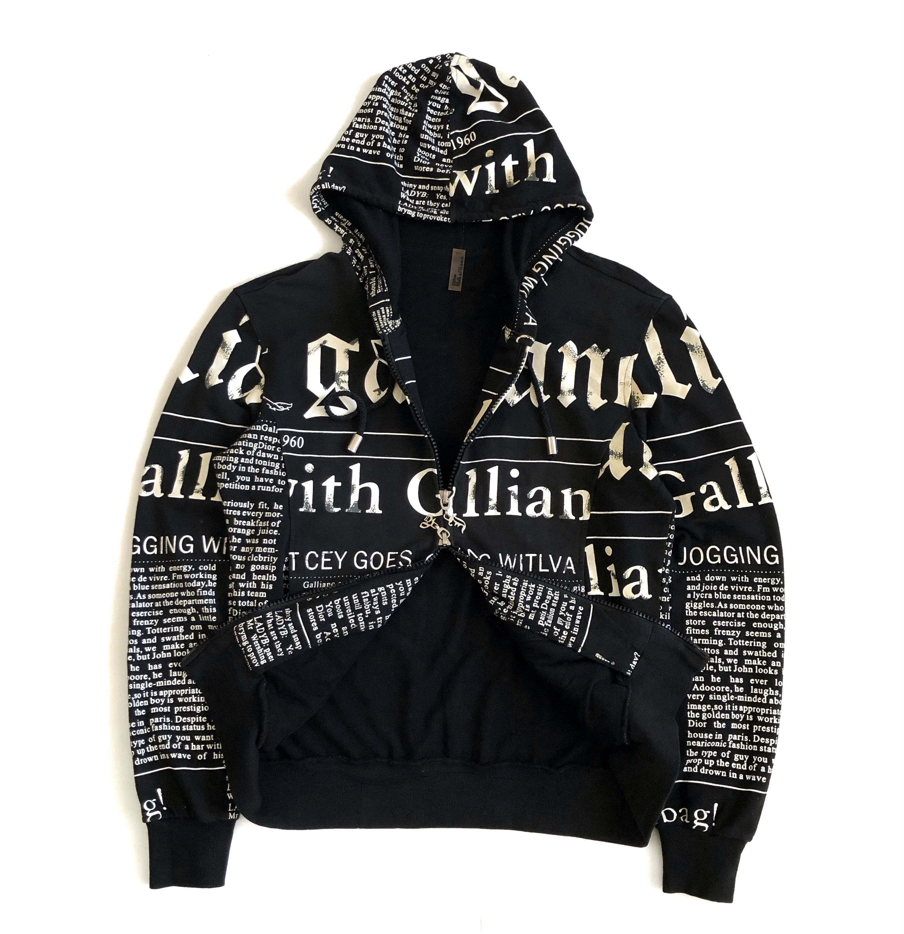 John Galliano VINTAGE GAZETTE BEACH WEAR ZIPPER HOODIE Size US L / EU 52-54 / 3 - 2 Thumbnail