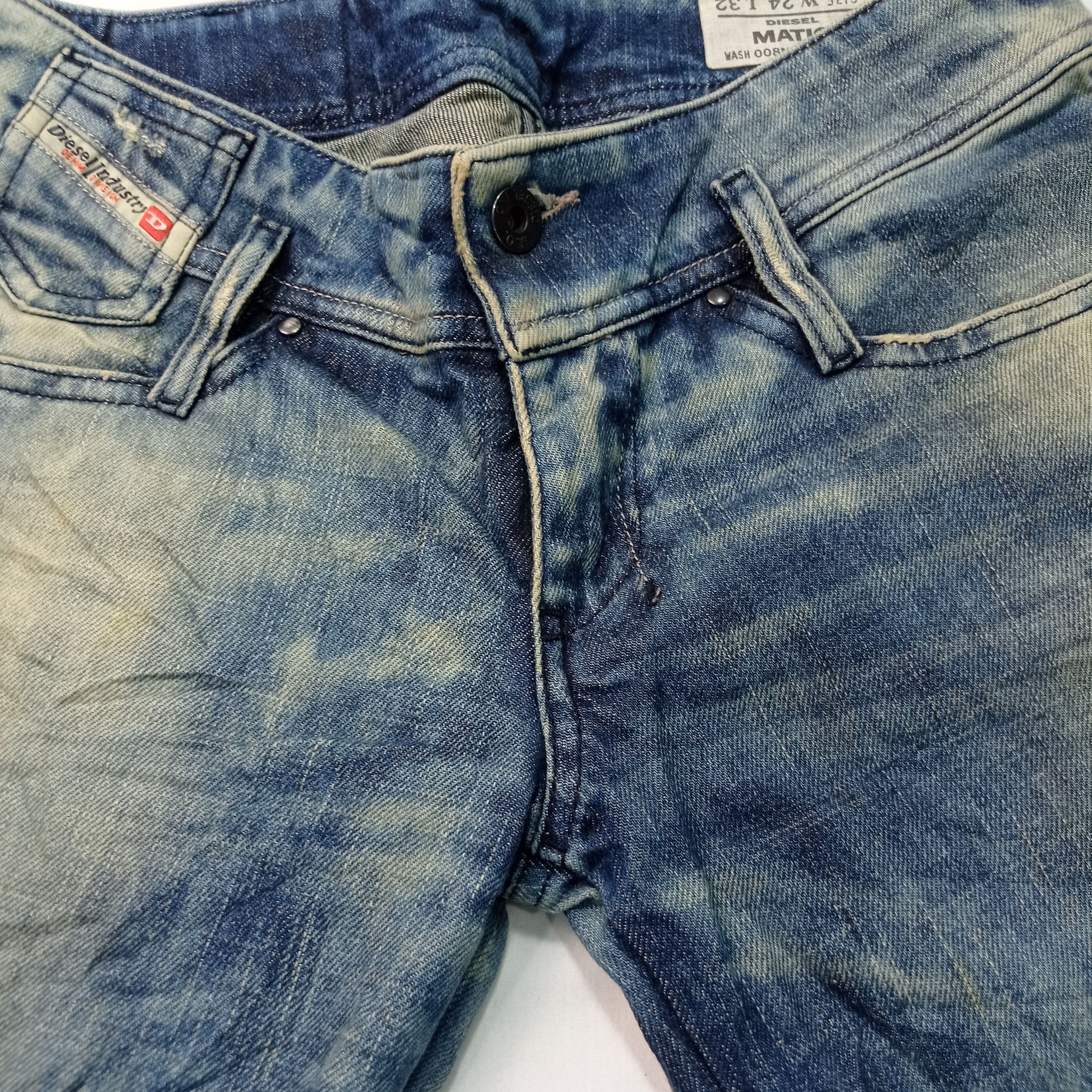 Diesel 🔥Rare Diesel Matic Distressed Jeans Pants Size 26" / US 2 / IT 38 - 9 Thumbnail