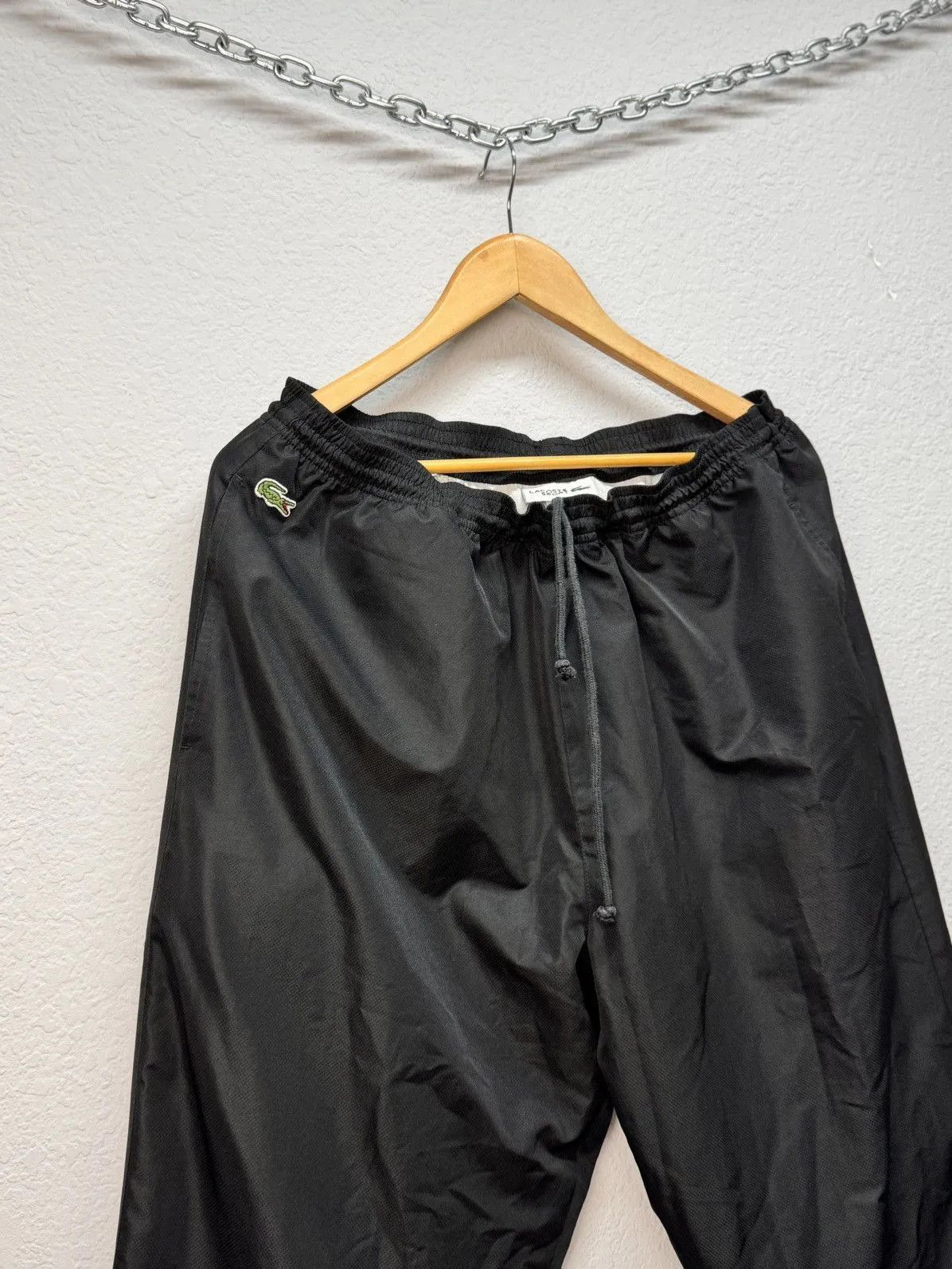 Lacoste × Vintage Vintage Nylon Lacoste Track Pants Drill Mini Logo Y2K Size US 34 / EU 50 - 9 Thumbnail
