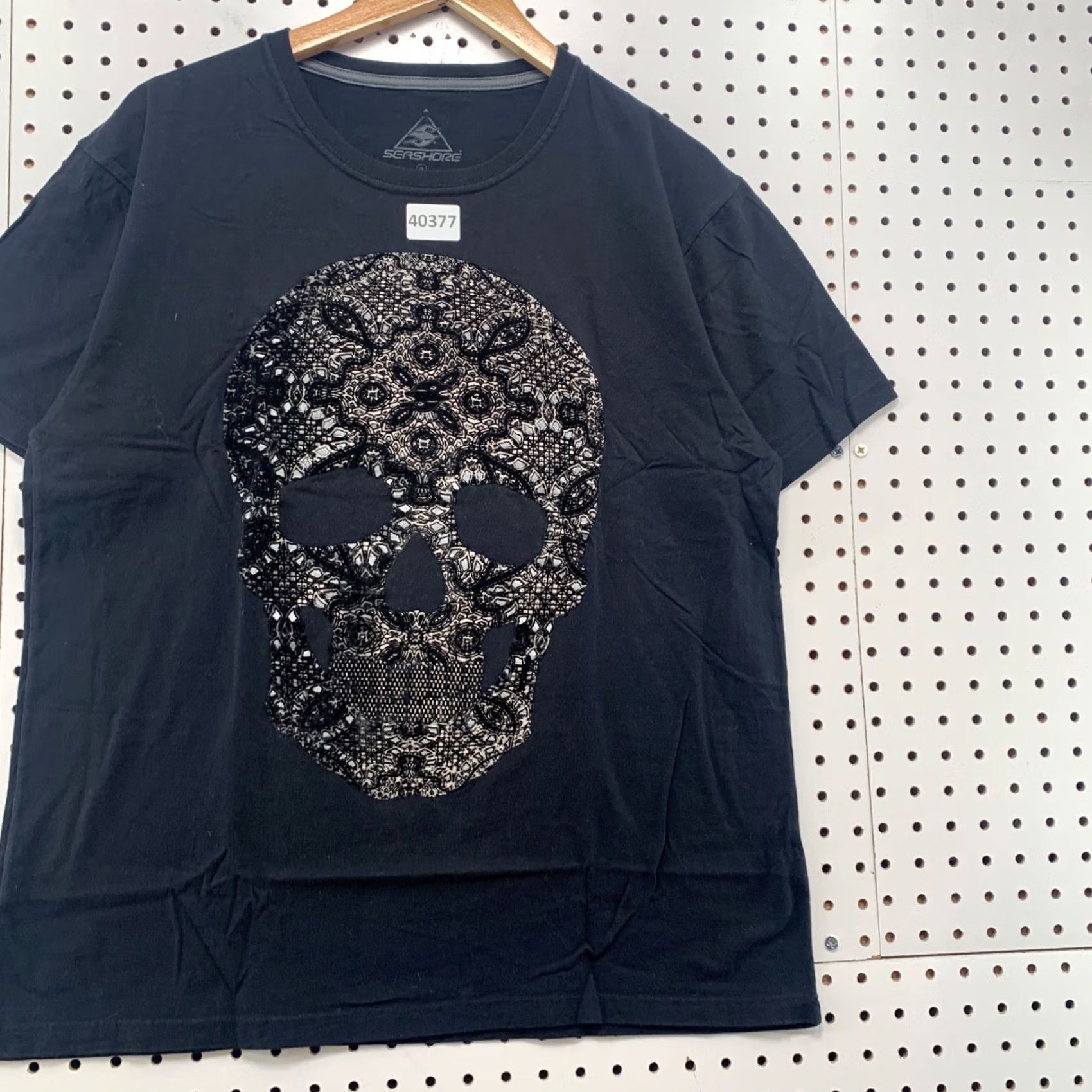Affliction VINTAGE Seashore Skull Shirt Mens Large Black Embroidered Y2K Affliction Shirt Size US L / EU 52-54 / 3 - 6 Thumbnail