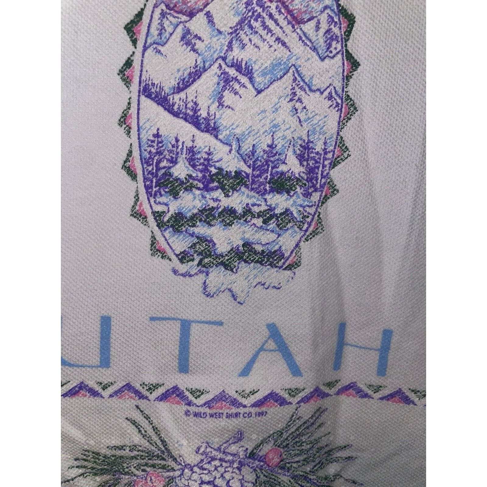 Jerzees Vintage Utah Sweatshirt Mountain Crewneck Sweats VTG XL 90s Size US XL / EU 56 / 4 - 4 Thumbnail