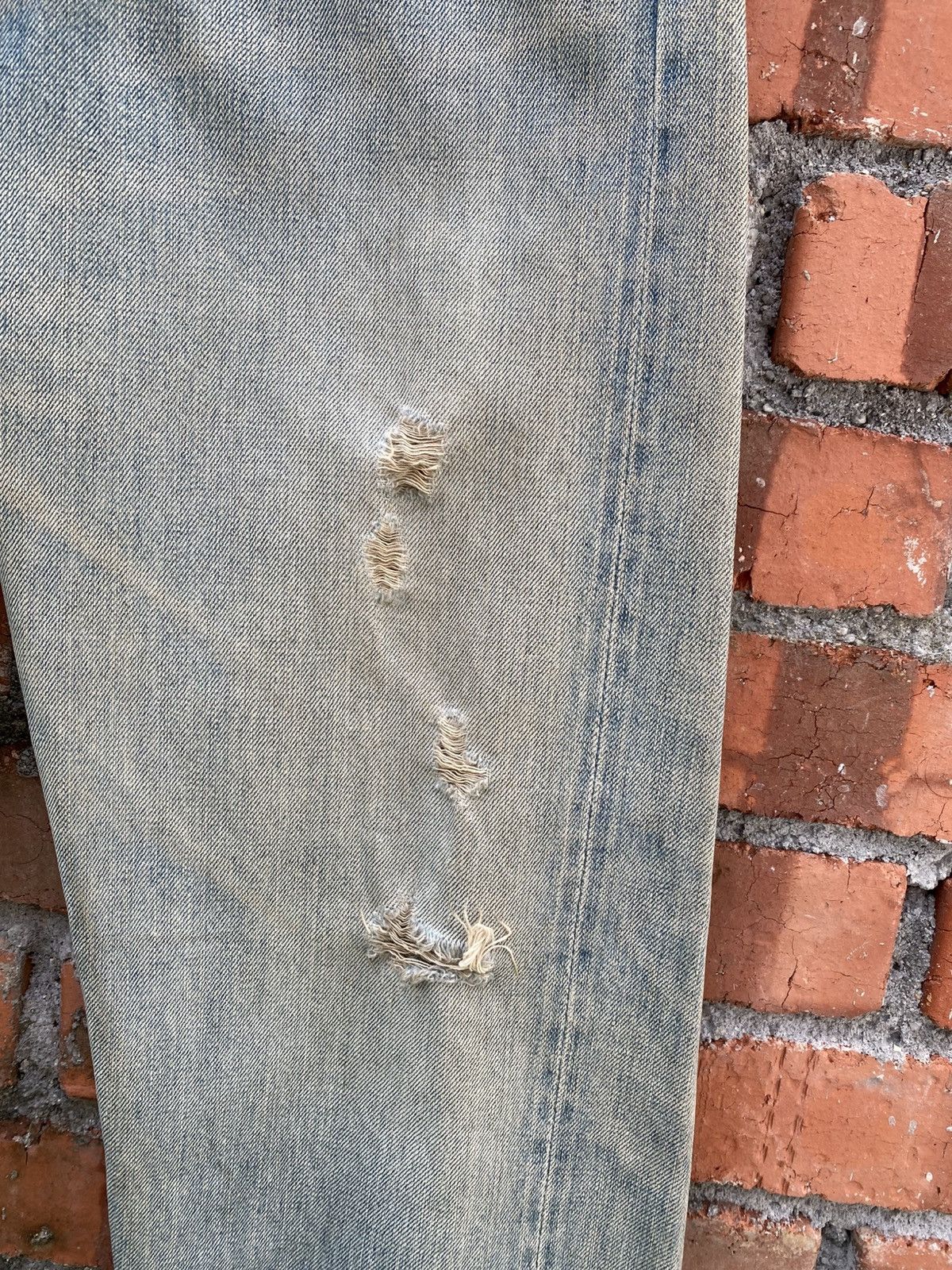 Levi's Vintage Clothing × Vintage W31x32.5 Levi's 501 redline big E denime distressed Size US 31 - 4 Thumbnail
