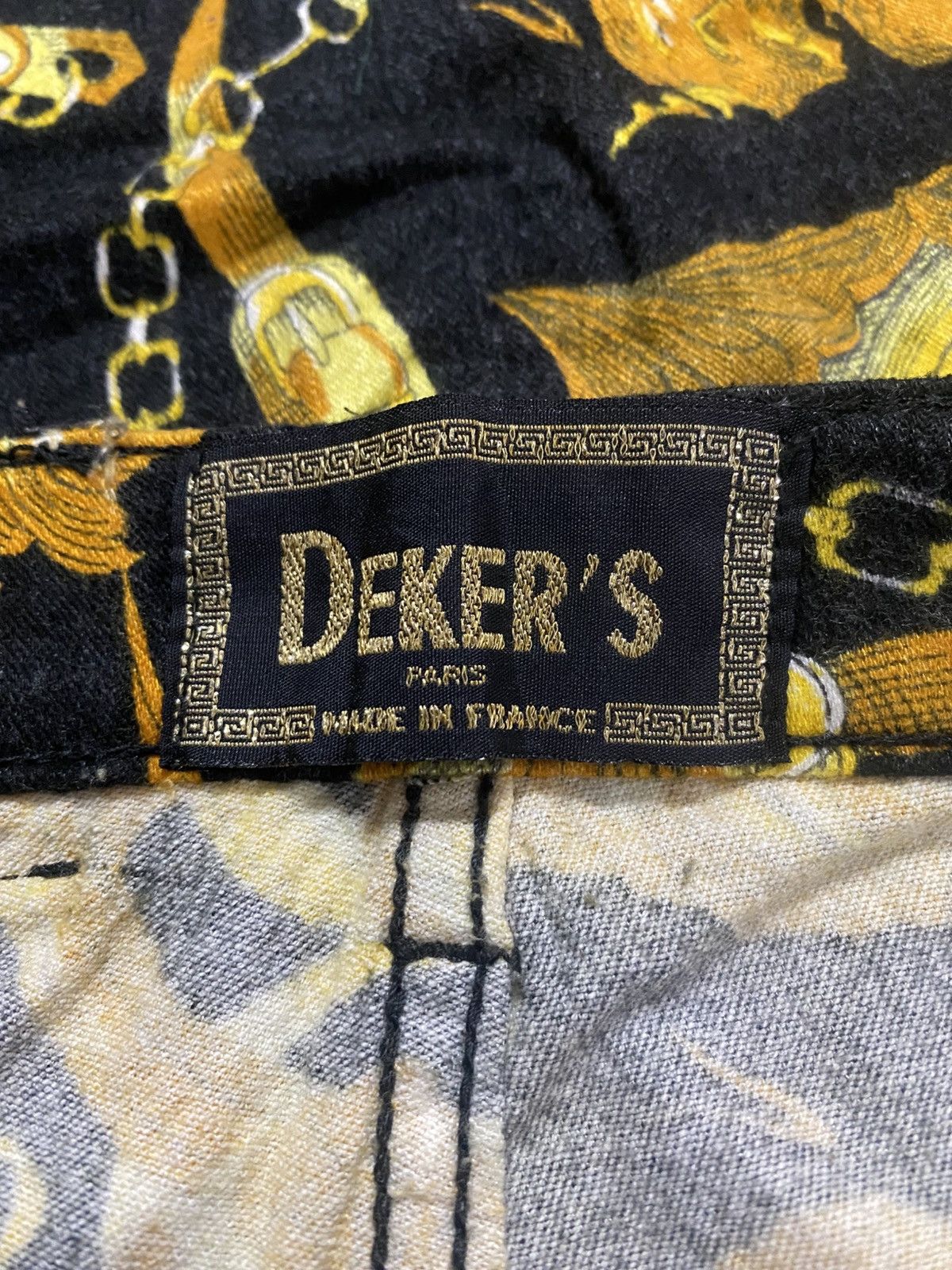 Vintage Vintage 80s Dekers Barocco Motive Made In France Pants Size 28" / US 6 / IT 42 - 8 Thumbnail