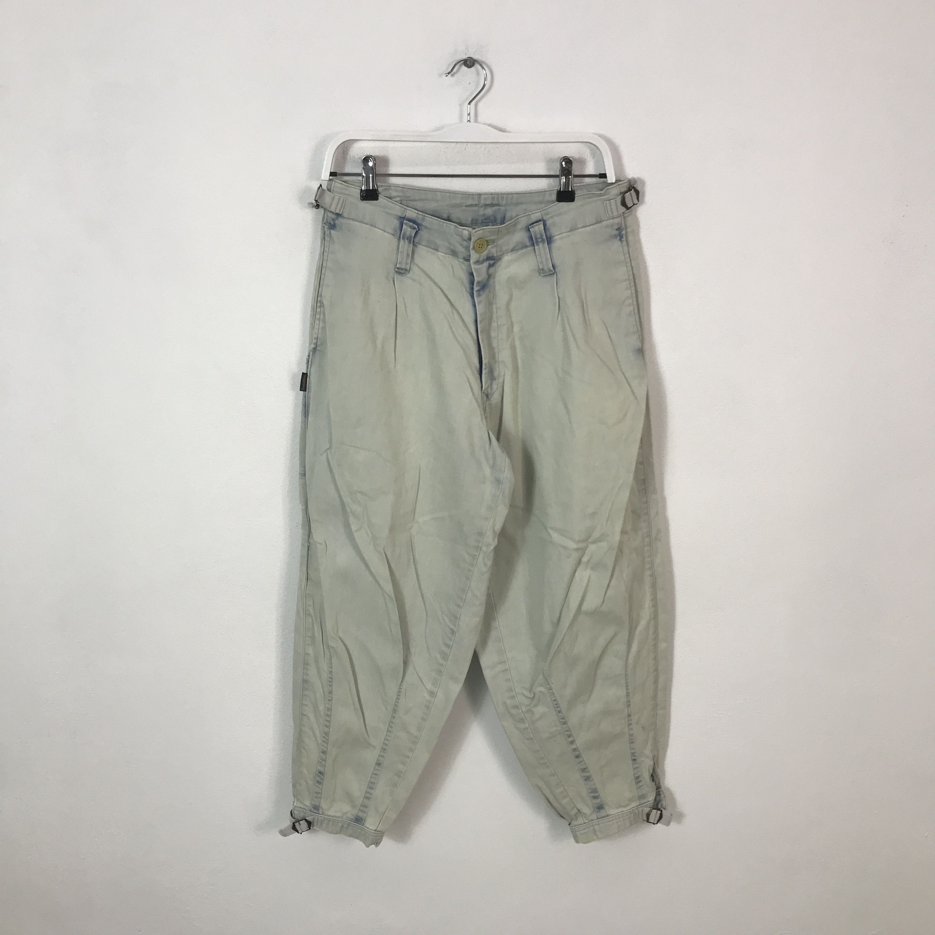 Japanese Brand purple&yellow Japan style baggy Balloon light wash pants Size US 29 - 1 Thumbnail