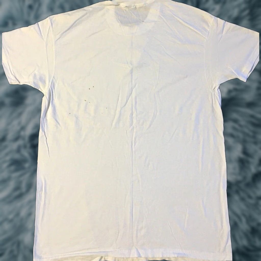 Hanes Vtg Hanes Faded Shirt XL 80s 90s White Short Sleeve T-Shirt Men Vintage Grunge Biker Punk Skate Surf Trucker Track PE Size US XL / EU 56 / 4 - 1 Thumbnail