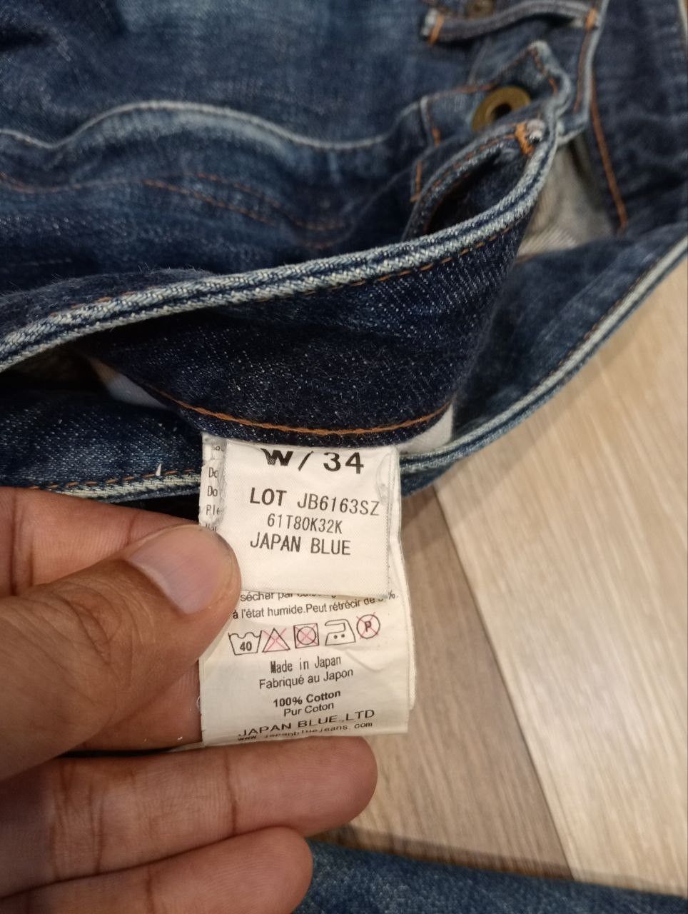 Japan Blue JAPAN BLUE DENIM BLUE SELVEDGE DISTRESSED PANTS Size US 34 / EU 50 - 9 Thumbnail