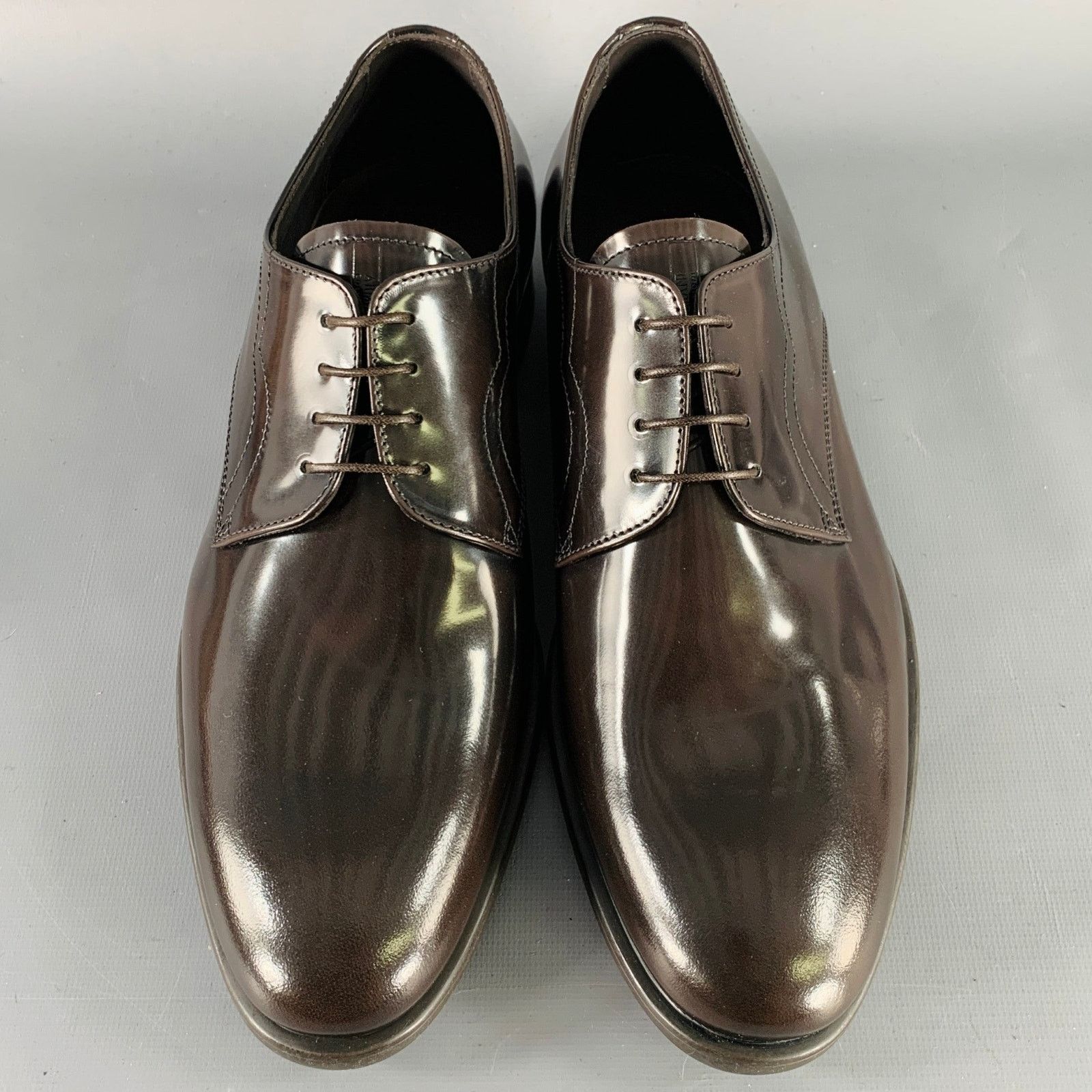 Armani Collezioni ARMANI COLLEZIONI Size 7.5 Brown Leather Derby Lace-Up Shoes Size US 7.5 / EU 40-41 - 4 Thumbnail