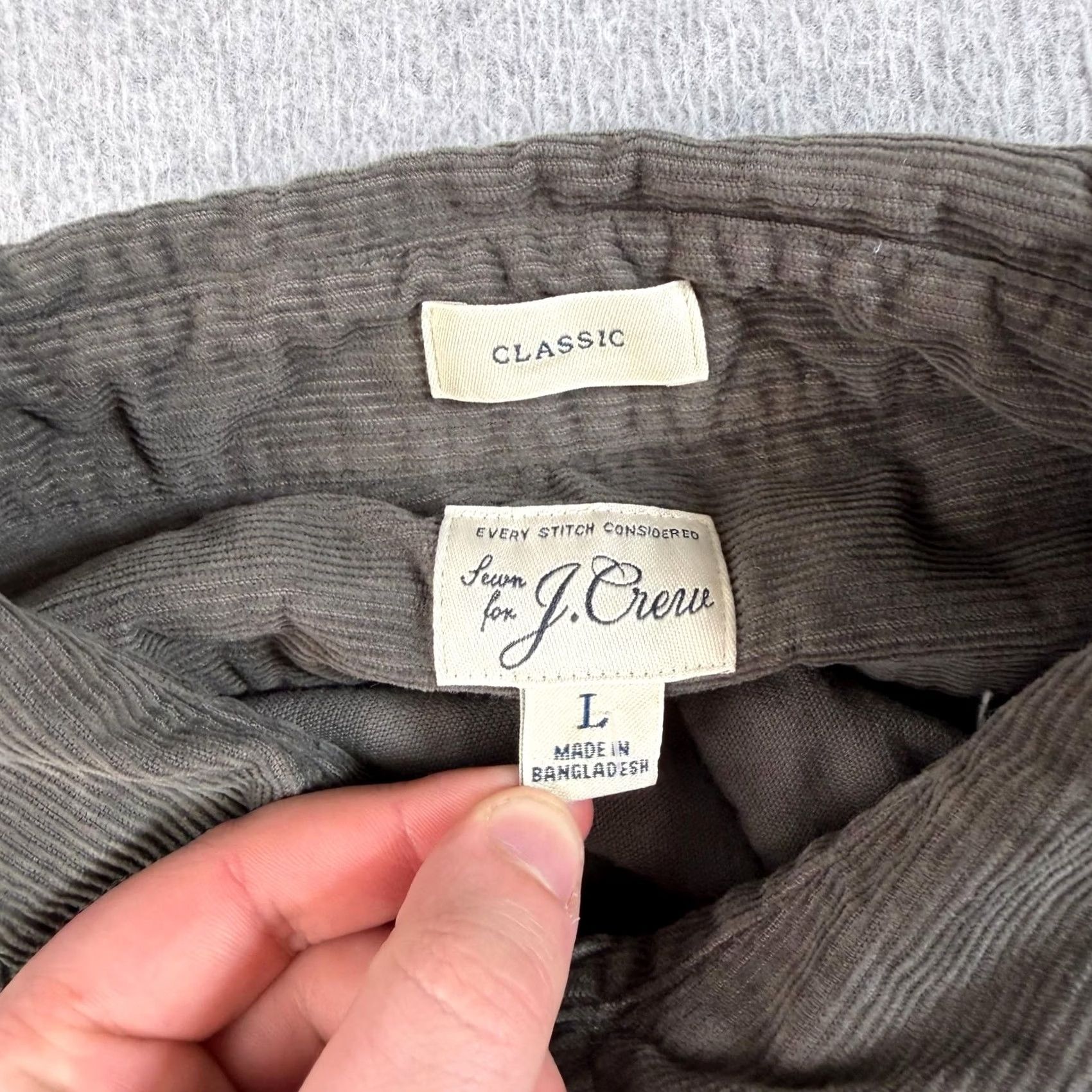 J.Crew J.CREW Corduroy Shirt Men L Gray Long Sleeve Button-Up Shacket Size US L / EU 52-54 / 3 - 3 Thumbnail