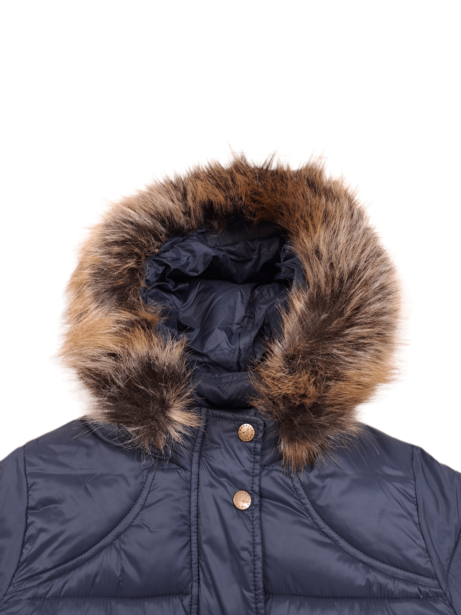 Barbour × Designer 💎Vintage Barbour Fibre Down Navy Black Puffer Parka Jacket Size XL / US 12-14 / IT 48-50 - 5 Thumbnail