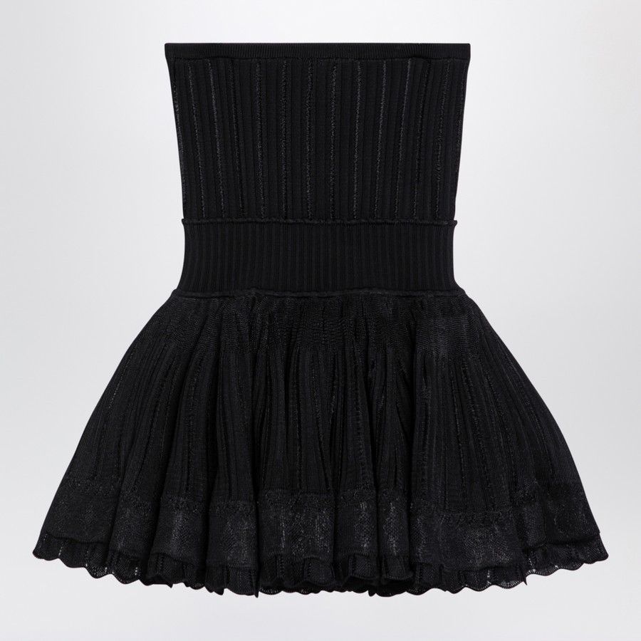 Alaia Viscose Skirt With Straps in Black Size 27" / US 4 / IT 40 - 2 Thumbnail