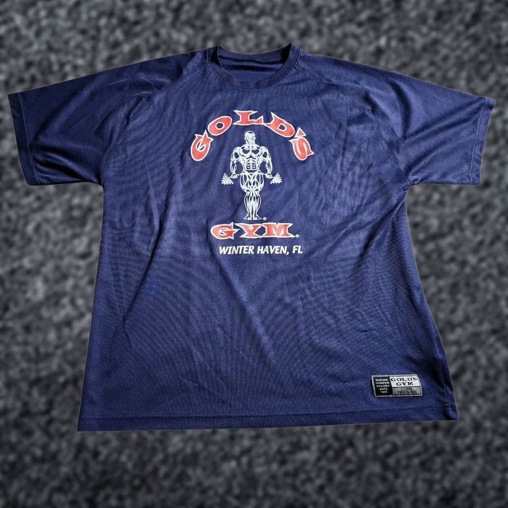 Vintage VINTAGE Gold's Gym Shirt Mens L Blue 2006 Racquetball Winter Haven FL 2 Sided Crew Neck Short Sleeve Size US L / EU 52-54 / 3 - 1 Thumbnail
