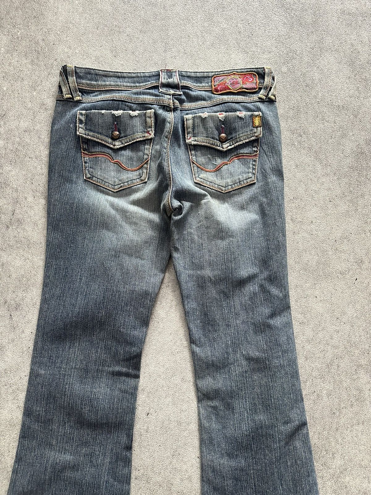 Tornado Mart 90s Japanese Brappers Flared Washed Denim Jeans Lgb Size US 29 - 8 Thumbnail