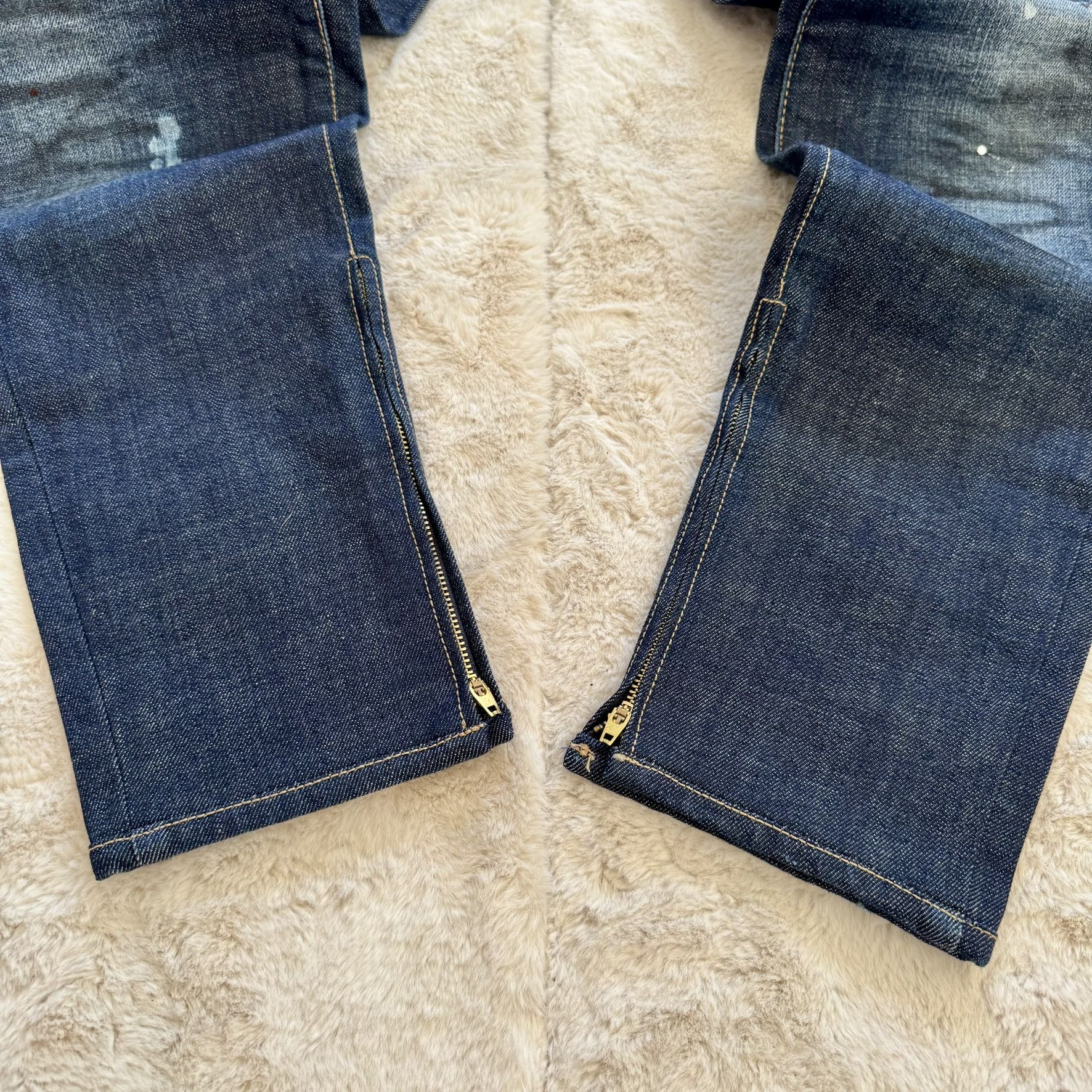 Dsquared2 Dsquared2 Distressed Paint-Splatter Biker Jeans w/ Zipper Size US 32 / EU 48 - 8 Thumbnail