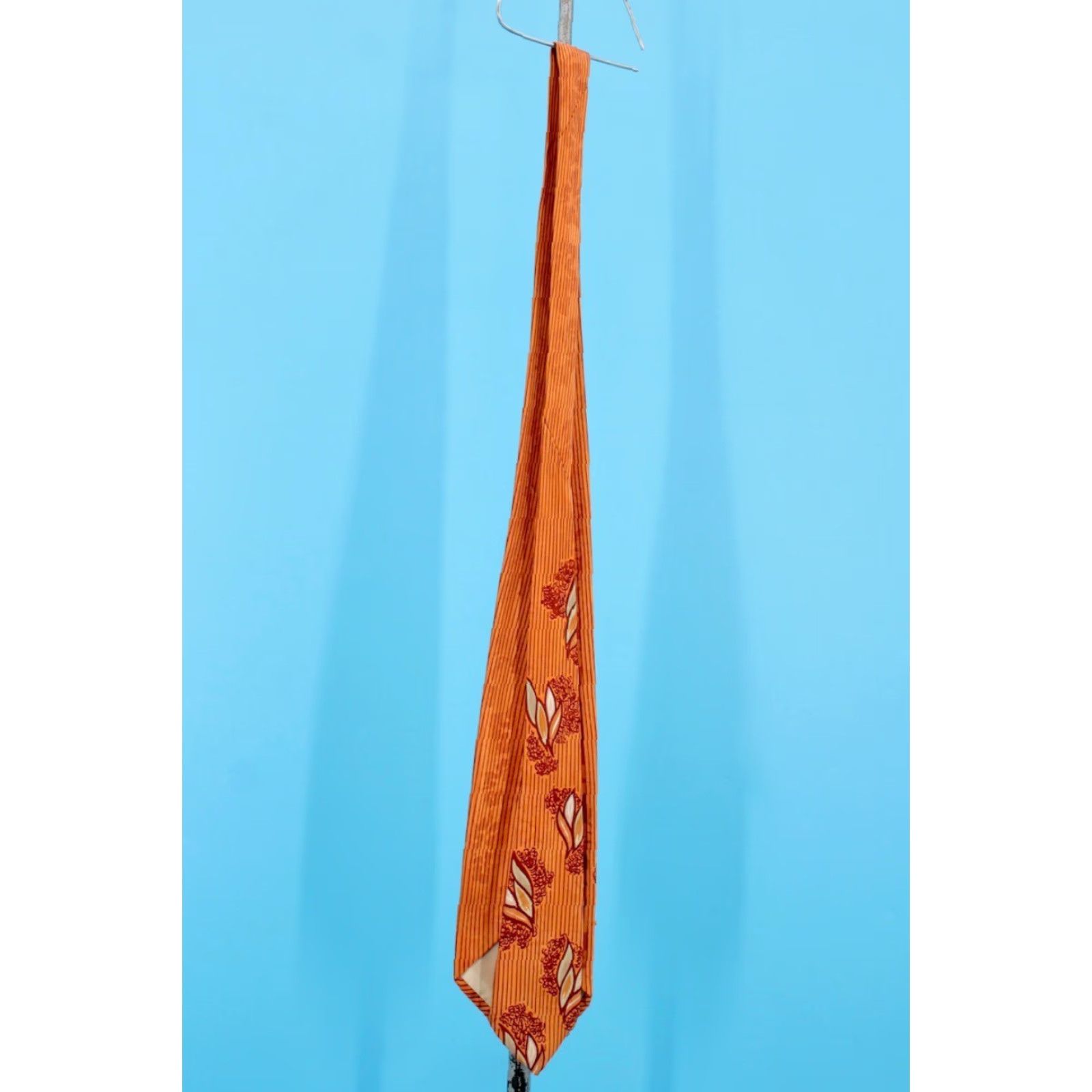 Vintage VTG 1940s Orange Striped Abstract Necktie Tie Men’s Size ONE SIZE - 4 Thumbnail