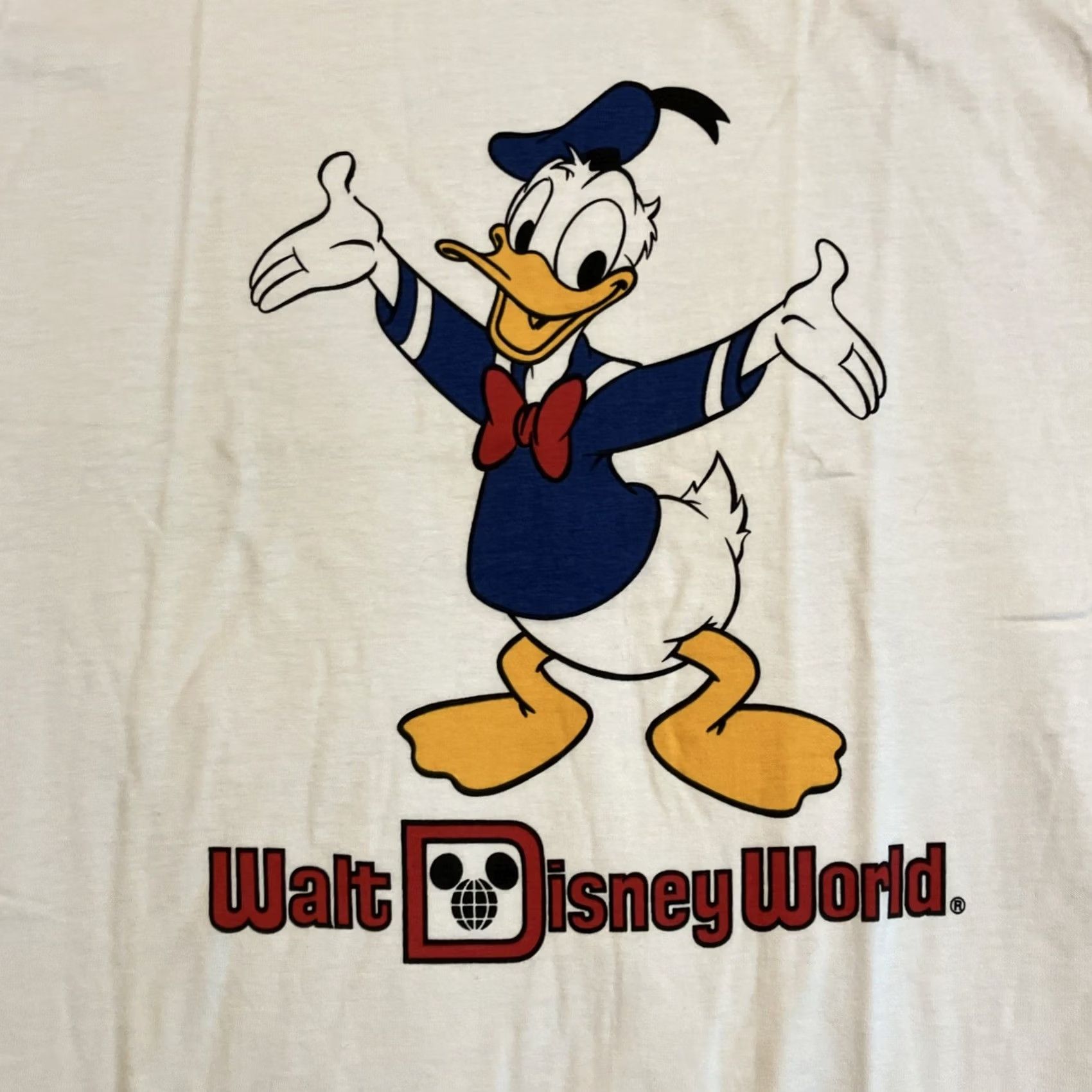 Disney VINTAGE WALT DISNEY WORLD DONALD DUCK Ringer T Shirt Single Stitch NWOT L Size US L / EU 52-54 / 3 - 2 Thumbnail