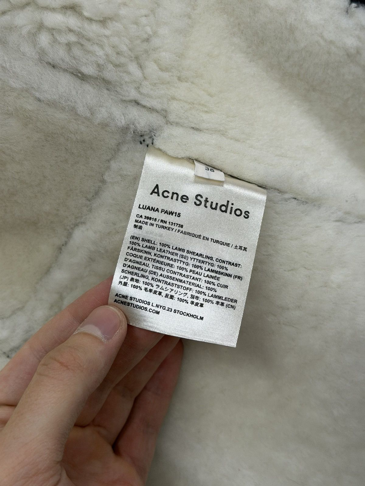 Acne Studios Acne Studios Luana Lamb Leather Shearling Coat Winter 2015 Size S / US 4 / IT 40 - 16 Thumbnail