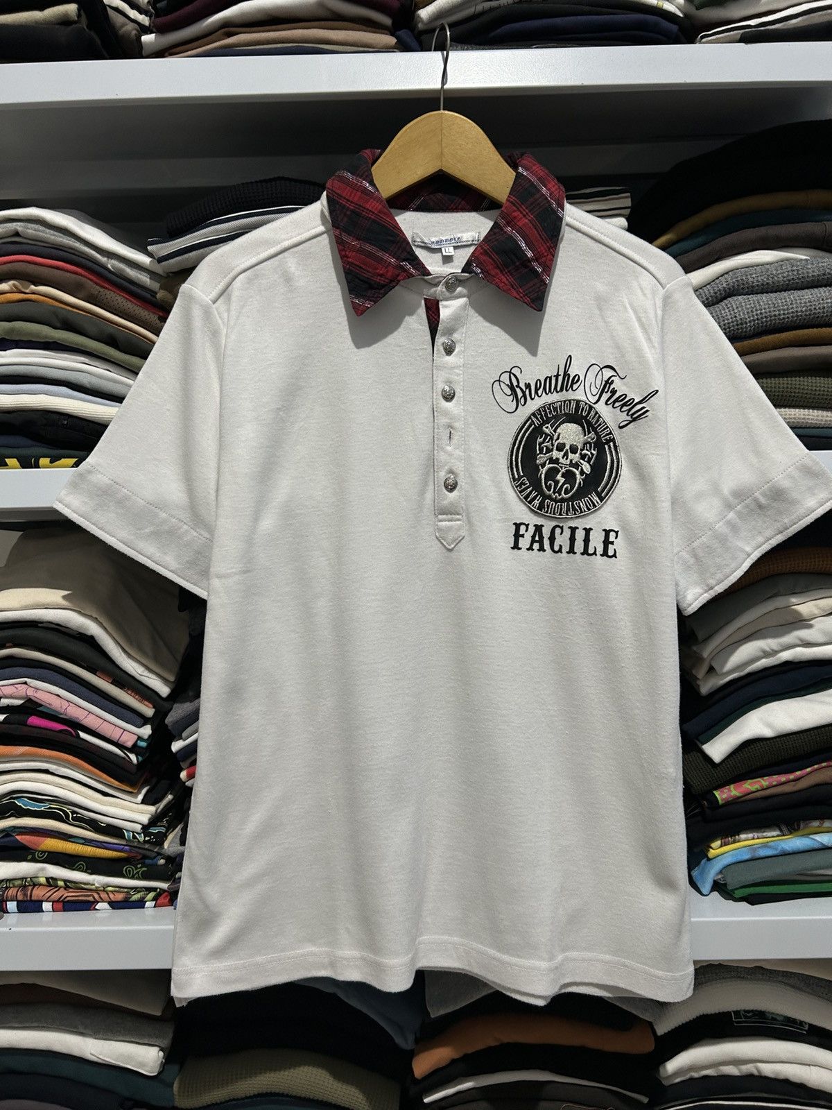 Japanese Brand Japanese Brand Roddole punk polo shirt skull Size US L / EU 52-54 / 3 - 1 Thumbnail