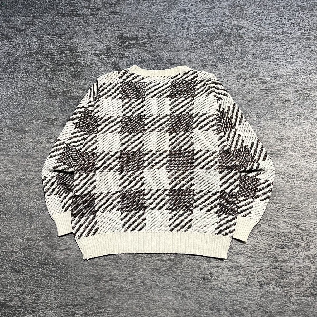Vintage Vintage 90s New Yorker Plaid Pattern Grandpa Sweater Large Size US L / EU 52-54 / 3 - 2 Thumbnail