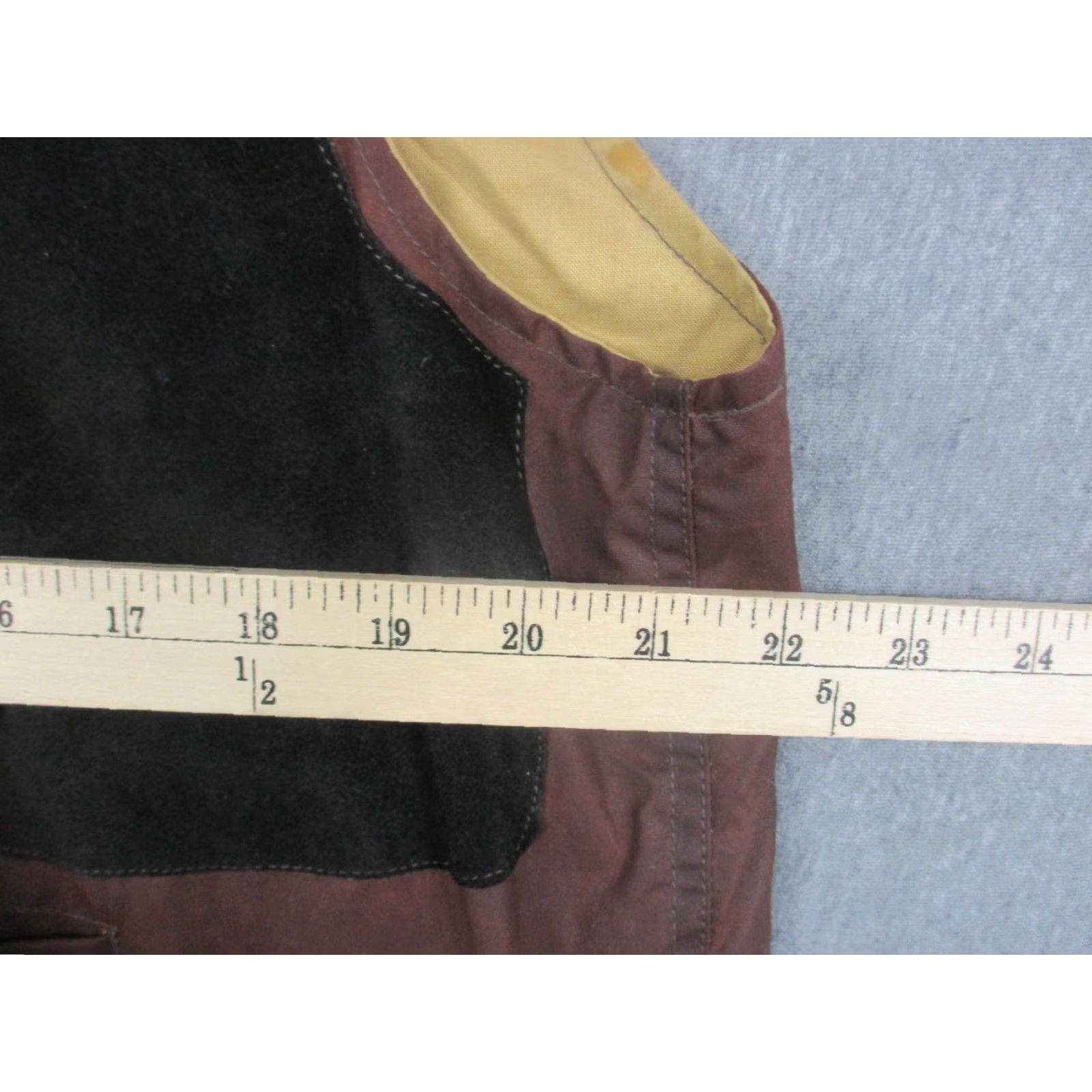 Vintage Lewis Creek Vest Mens Medium Brown Waxed Cotton Shooting Hunting Made Scotland Size US M / EU 48-50 / 2 - 6 Thumbnail