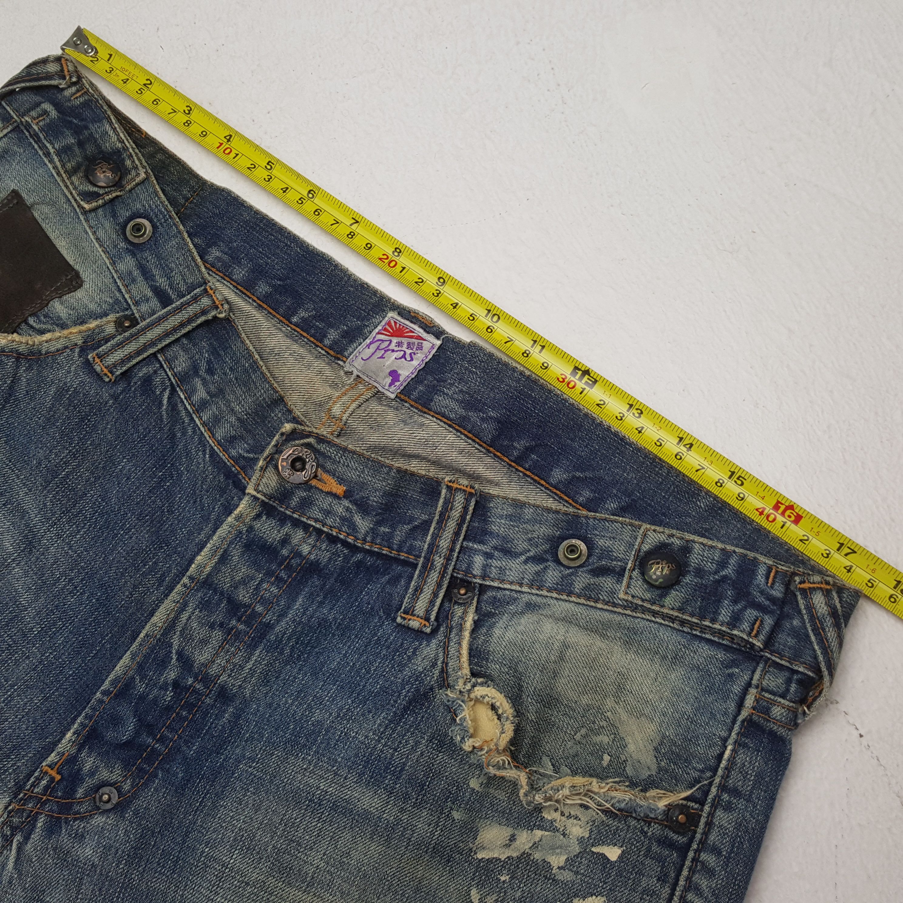 Prps Prps Fashion Streetwear Distressed Jeans RR9 Size US 35 - 7 Thumbnail