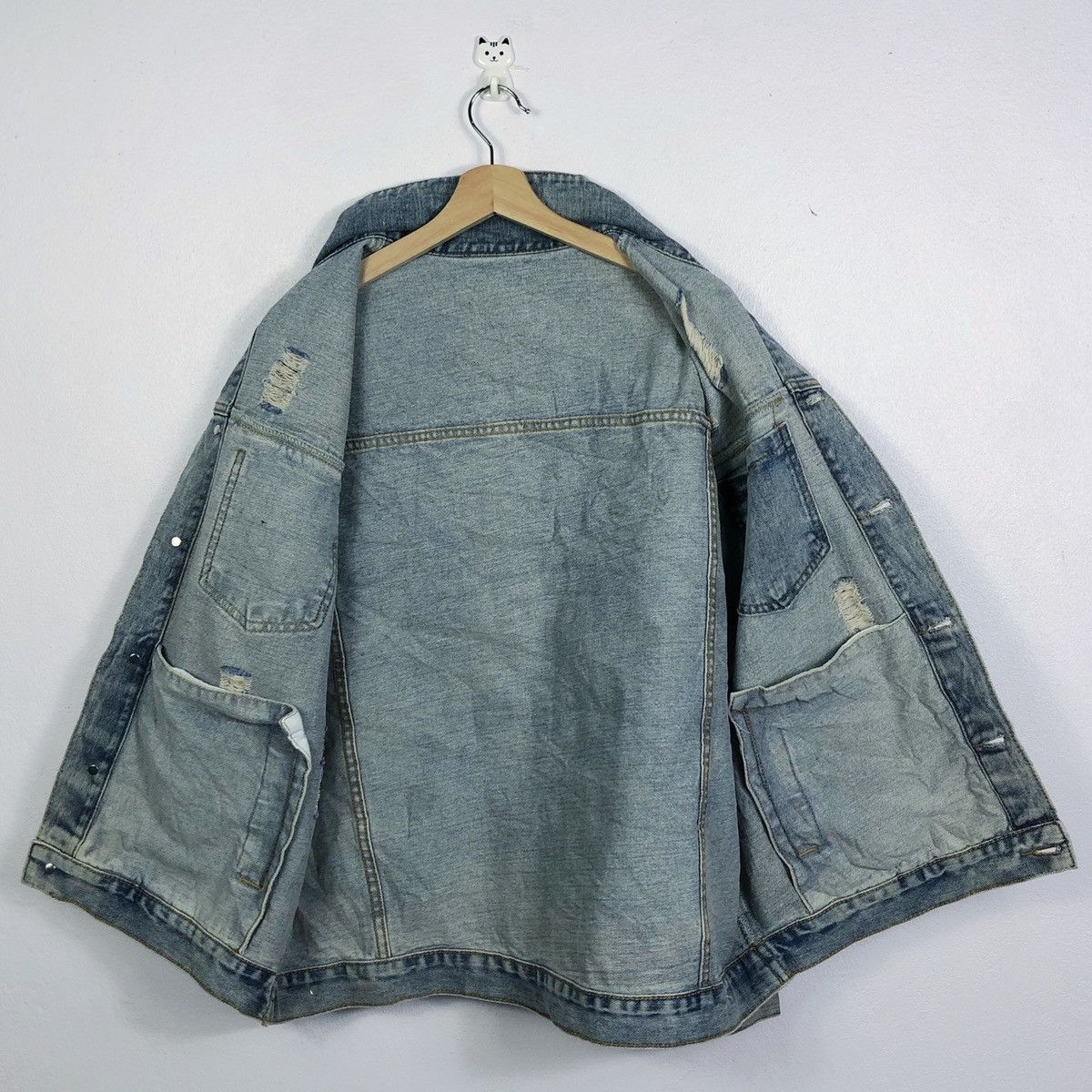 Seditionaries Rare Kirin Strange Handpainted Denim Button Jacket Size US L / EU 52-54 / 3 - 10 Thumbnail