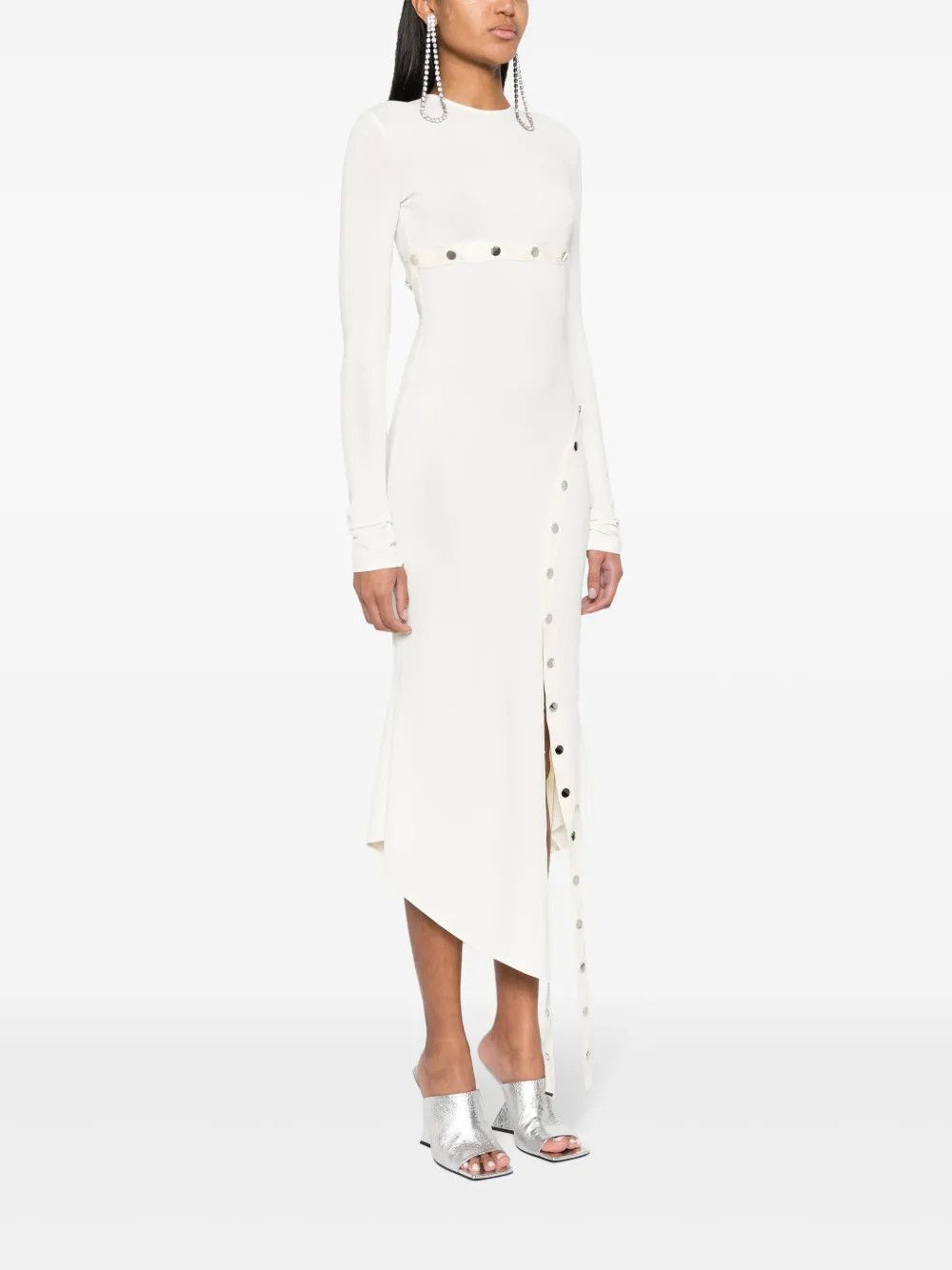 The Attico o1mle0526 Midi Dress In Neutrals Size S / US 4 / IT 40 - 5 Thumbnail